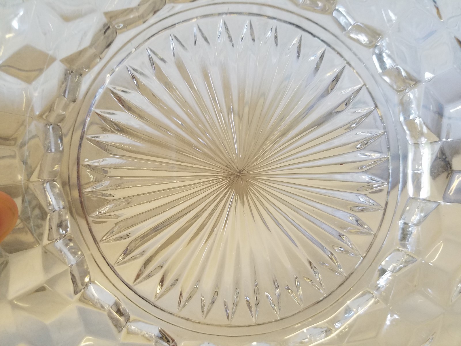 Vintage American Fostoria Set of 12 Pressed 8 1/4″ Glass Plates