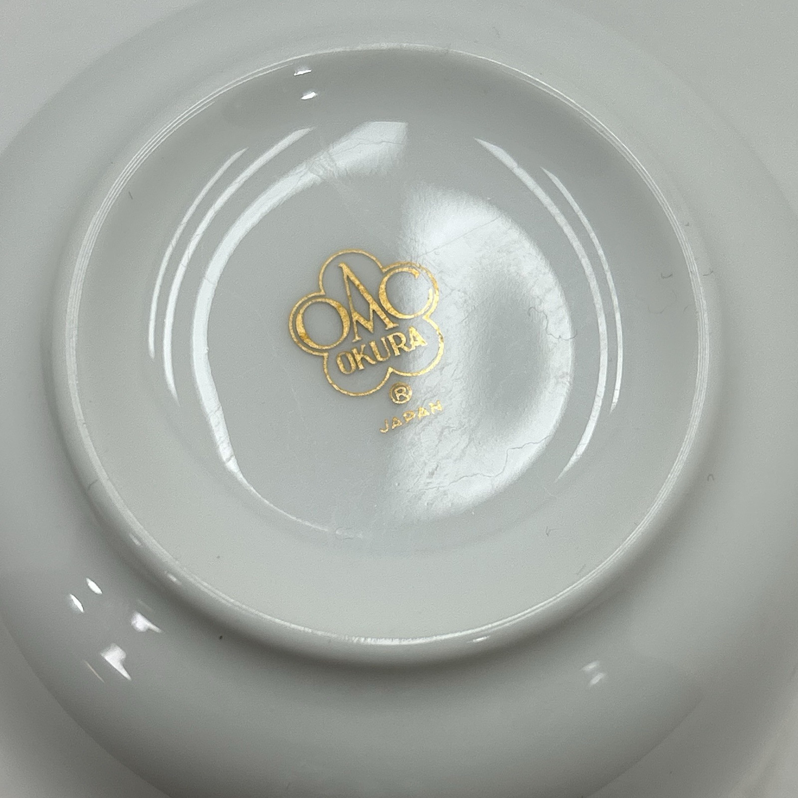Vintage Okura Art Japan Blue Rose Tea Cup With Saucer China