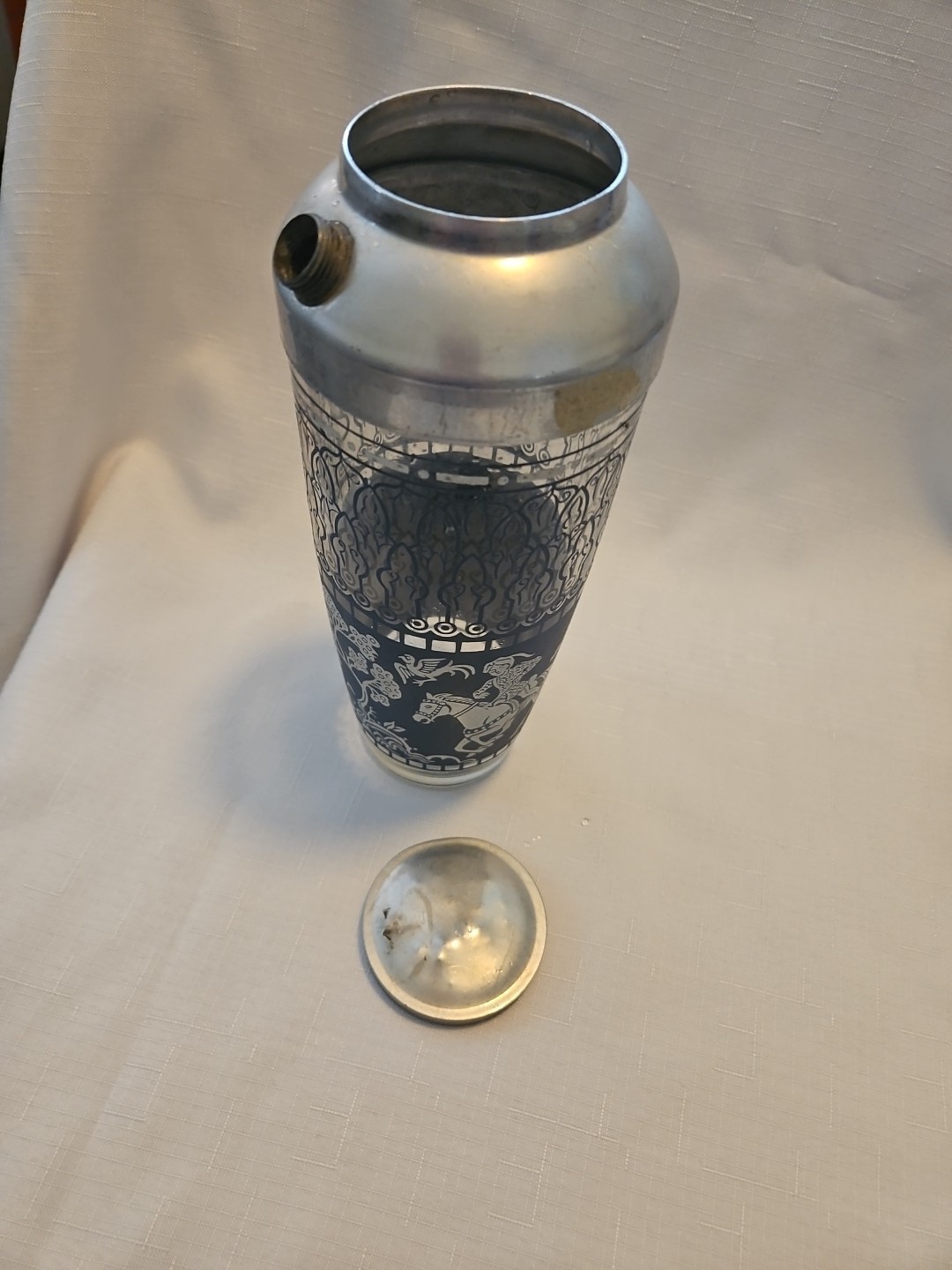 Jeannette Wedgwood GRECIAN Blue Hellenic Greek Roman Jasperware Cocktail SHAKER