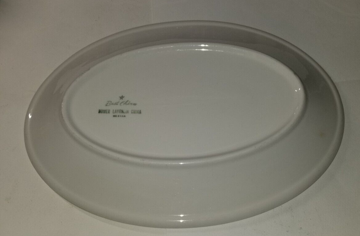 Vintage Homer Laughlin Best China Oval Serving Platter American Rose 11.75 inch