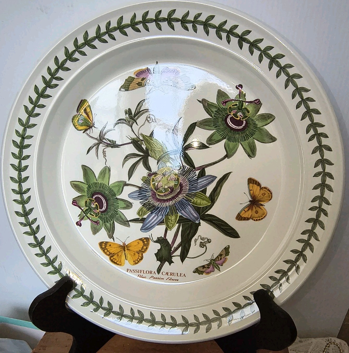 Portmeirion 12″ Serving Platter Botanical Garden Passion Flowers 1972