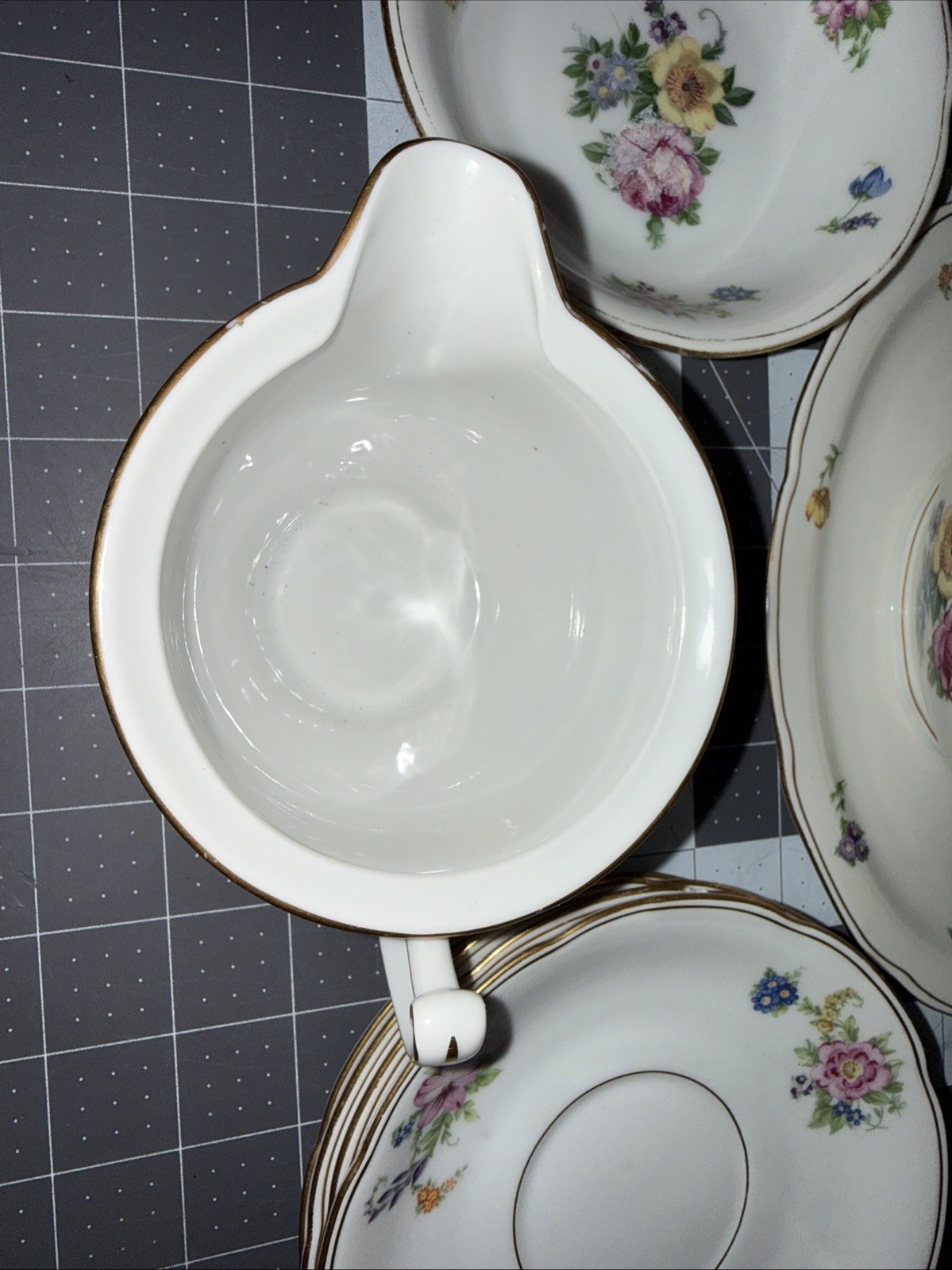 Mix Lot Pirkenhammer Louise Floral Pieces Czechosivakia Vtg Antique NO LIDS&chip