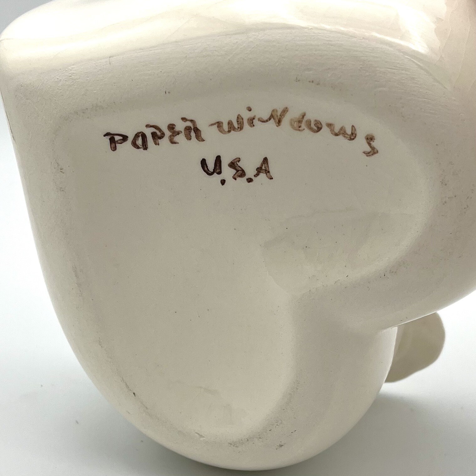 Vntg Paper Windows Rose Heart Bowl Candy/Trinket Dish Signed Ivory Ceramic 6.25”
