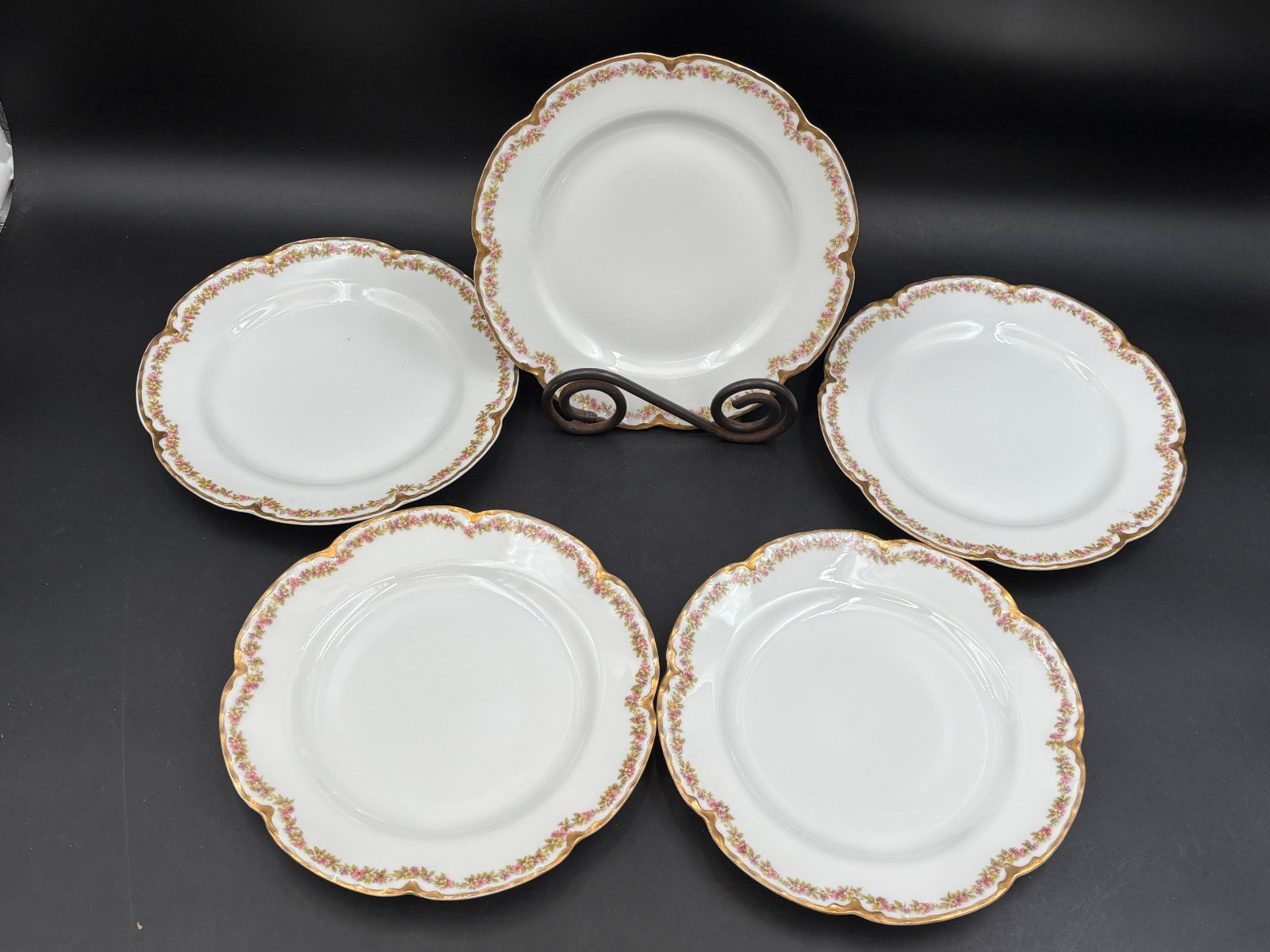 Haviland “SCHLEIGER 524″ Germany ~ Set of 5 ~ Salad Plates ~ 7 3/4”