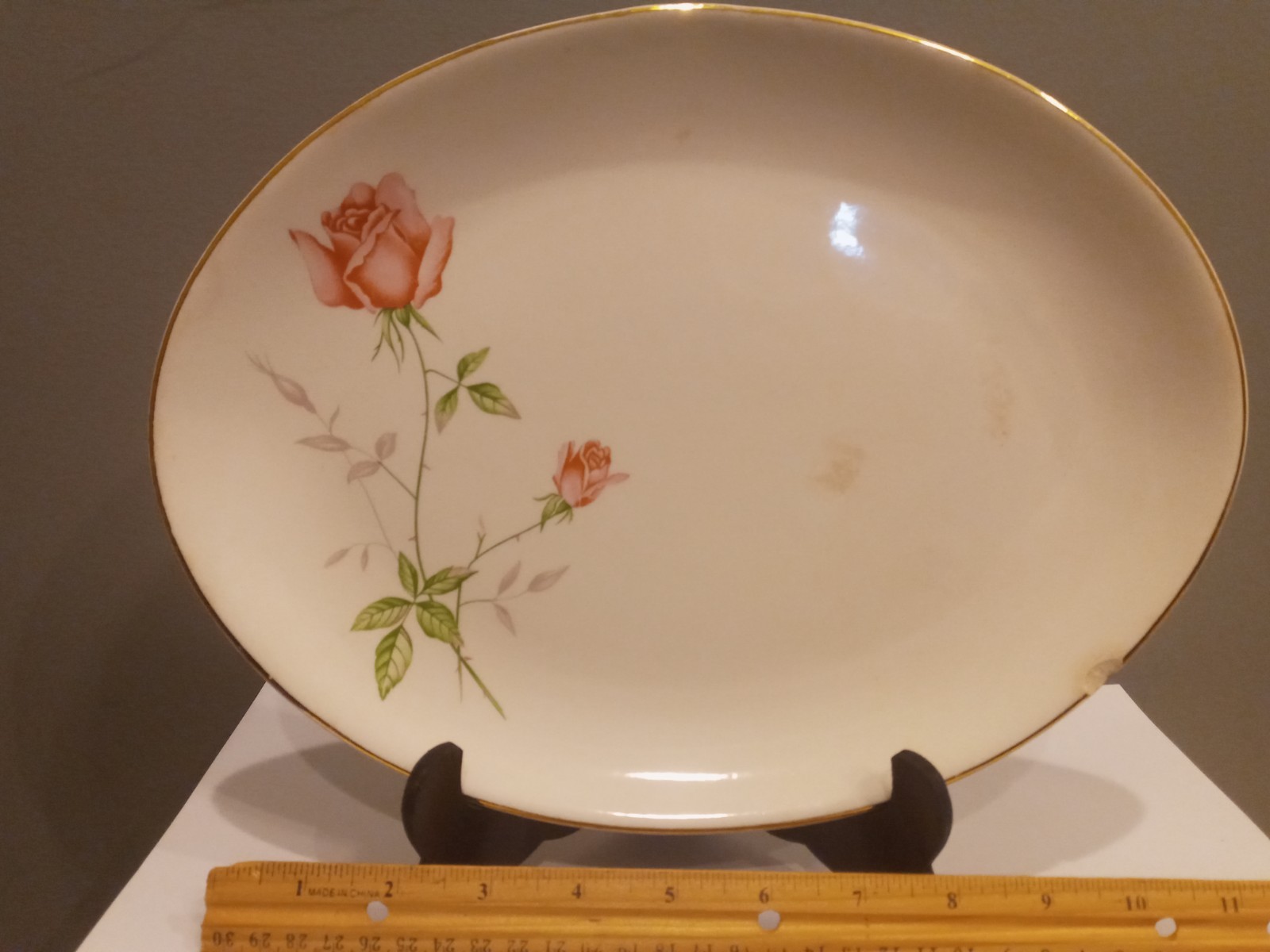vintage Homer Laughlin floral serving platter