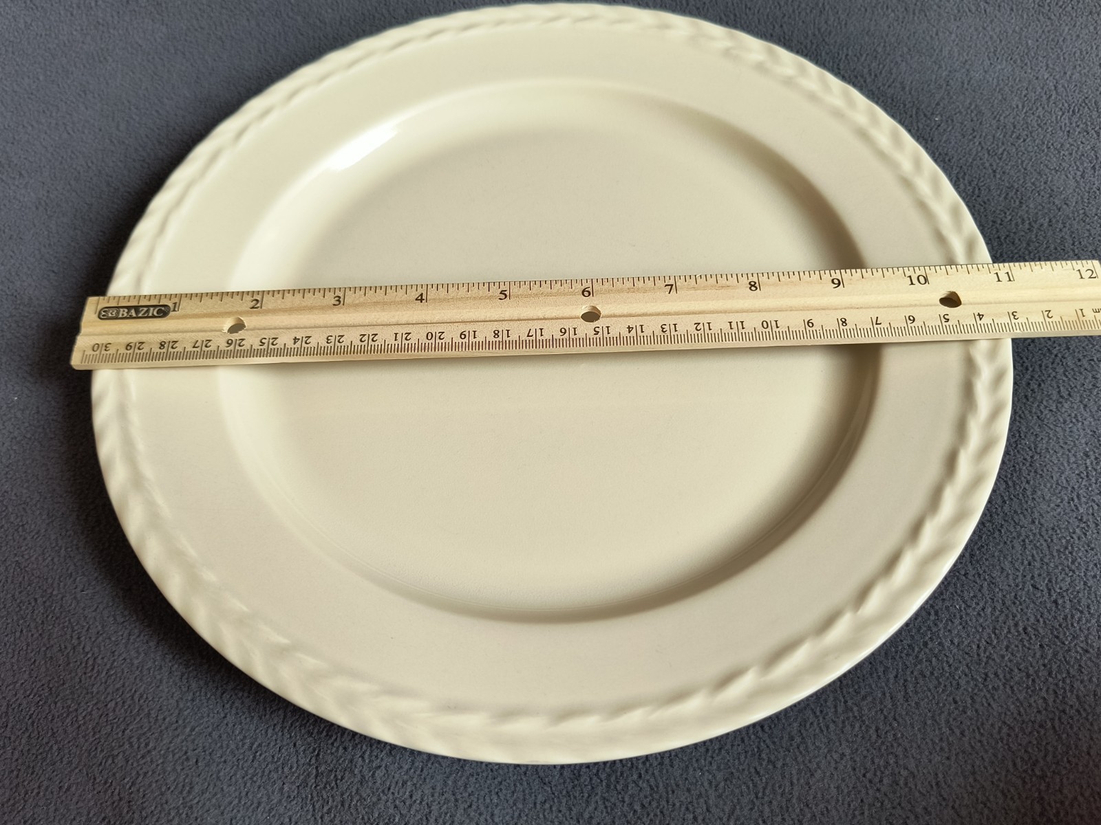 3 Wedgwood Stoneware Stone Harbor Sand Dinner Plates Set Nice Condition 11″