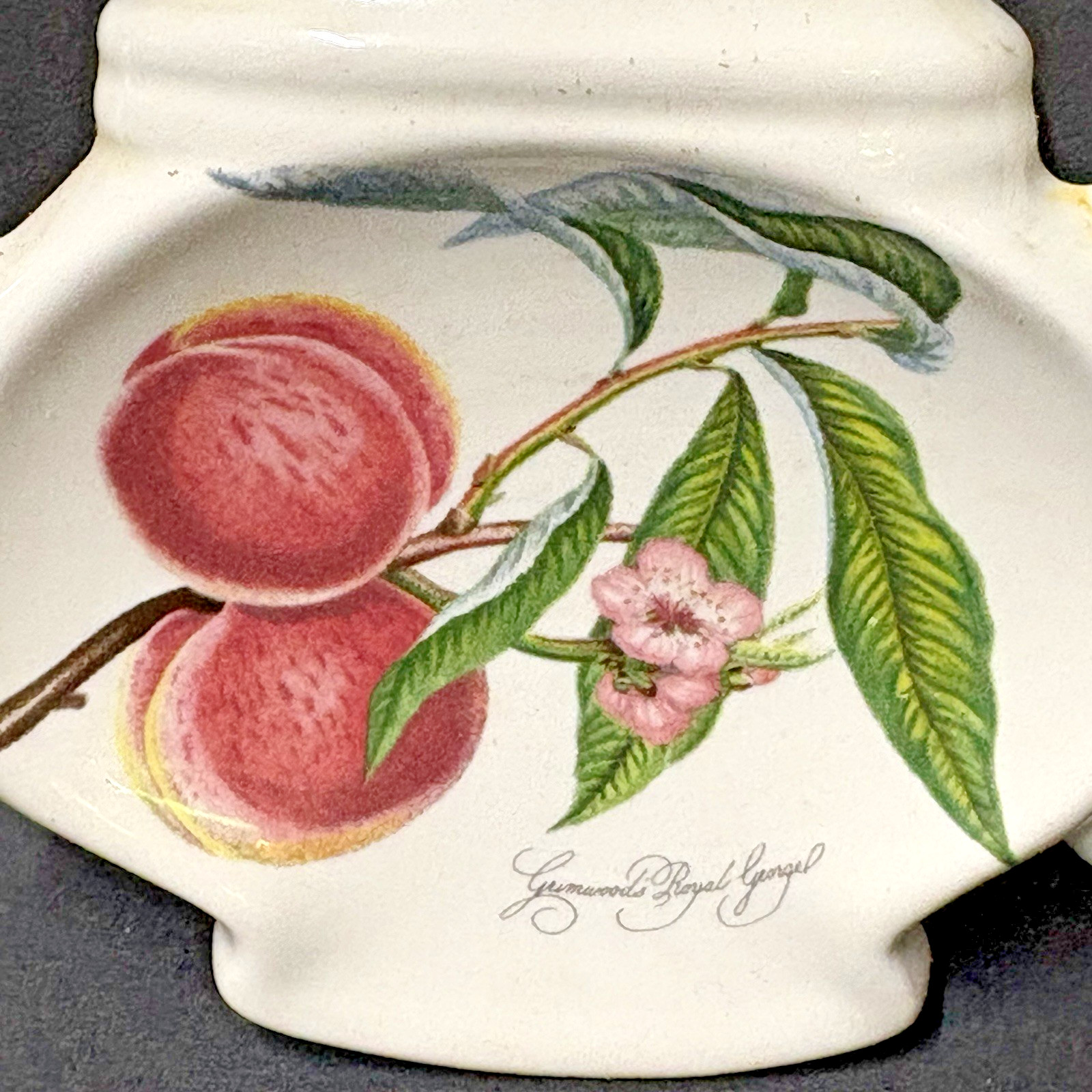 Portmeirion Pomona “Grimwood’s Royal George Peach” Teabag/Spoon Rest Teapot