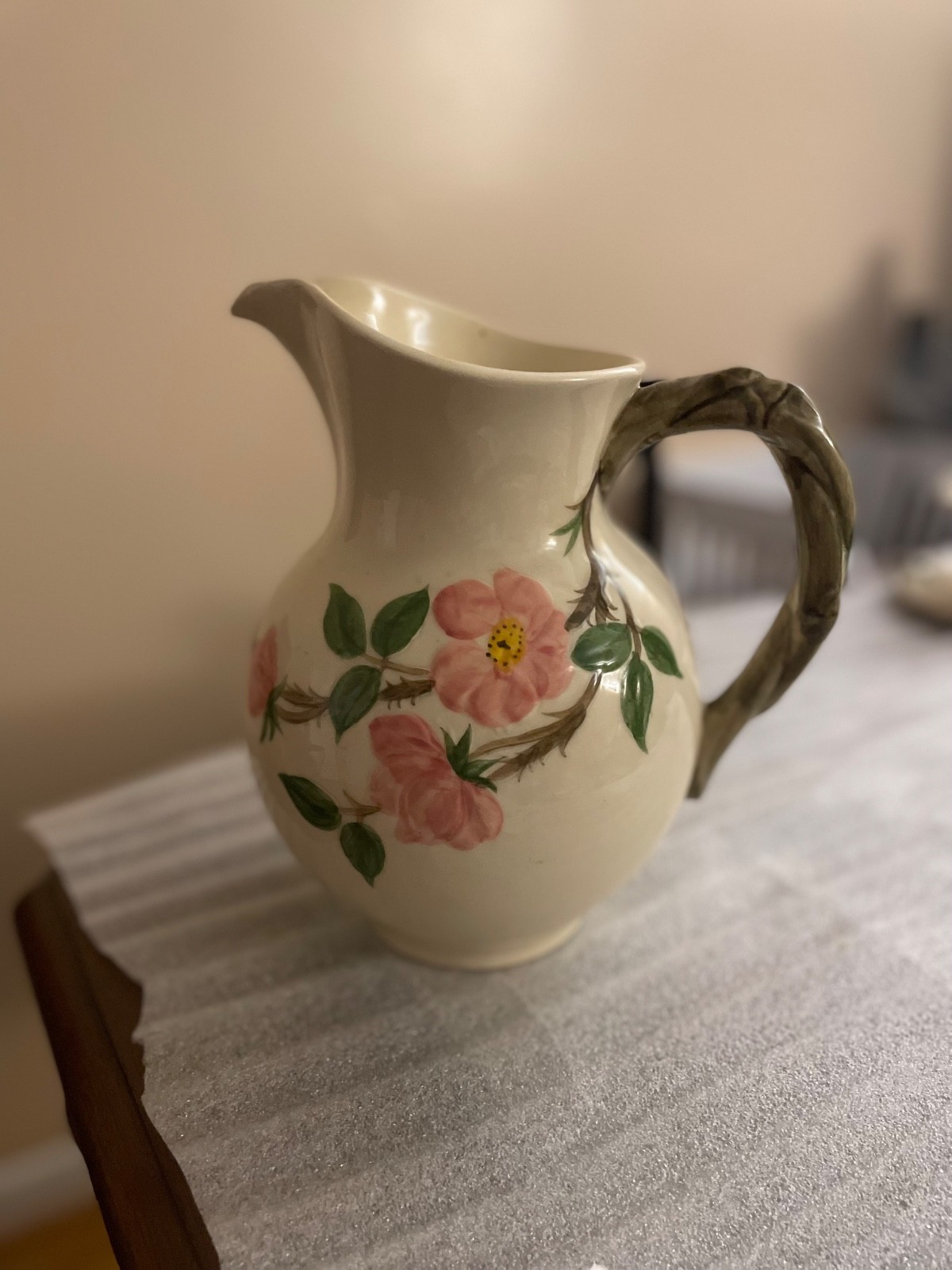 Vintage Franciscan Desert Rose Large ~8.5″ Water Pitcher