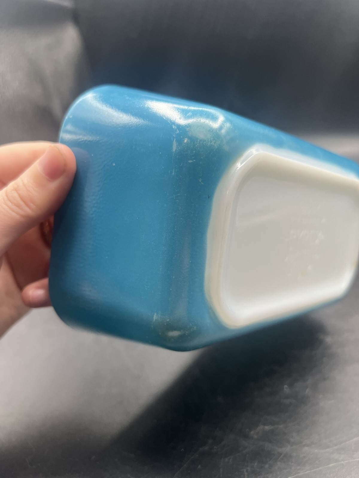 Pyrex Primary Blue Refrigerator Dish T.M. Reg A-32 502-B Vintage