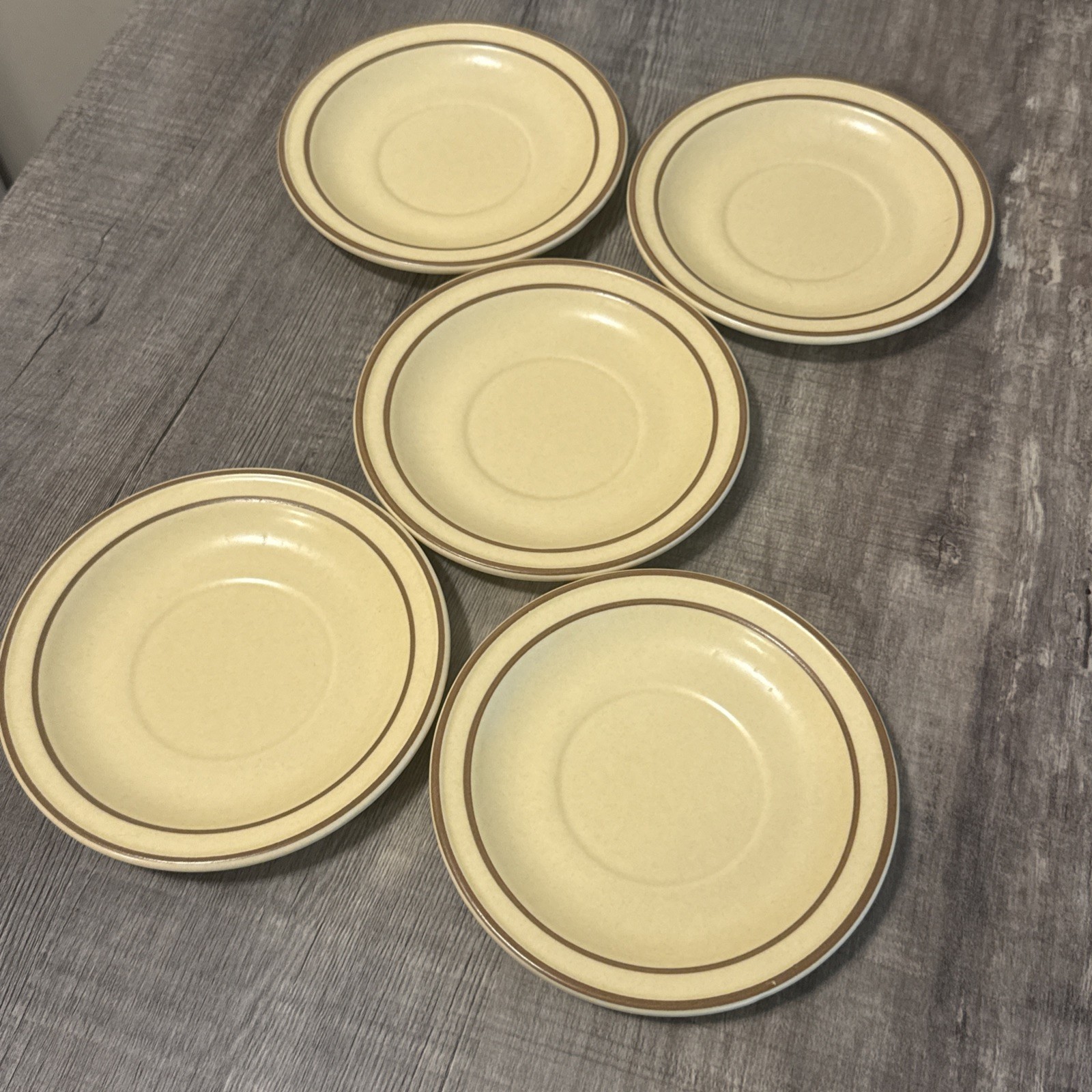 Vintage Pfaltzgraff Village 6 1/2″ Saucer Coffee Cup Saucer USA Set of 5