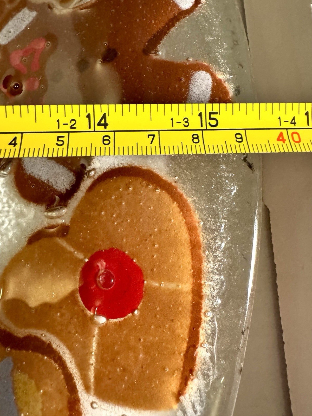 Peggy Karr Glass Serving Plate Platter Christmas Holiday Cookies 15.5” Tree Bell
