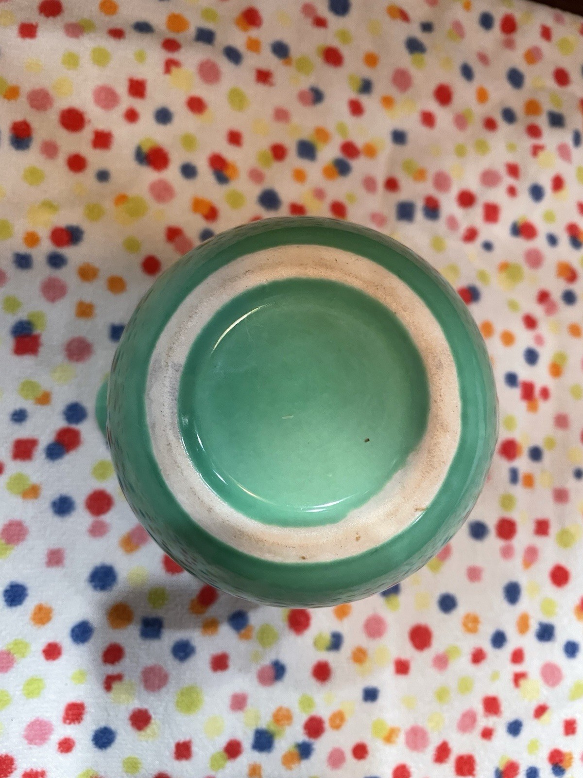 Homer Laughlin Harlequin Novelty Creamer Original Green Vintage HTF Free Ship