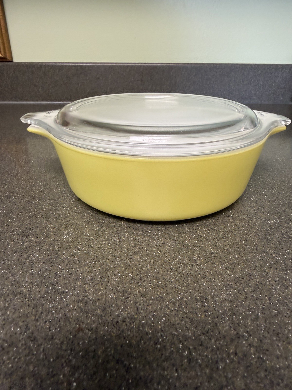 Vintage Pyrex Yellow #471 One Pint Casserole Dish with Glass Lid
