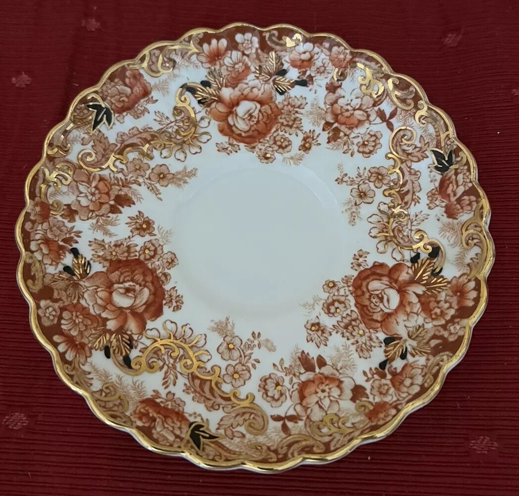 Radfords Fenton Victorian Bone China Tea Cup Saucer Set Gilding Rare