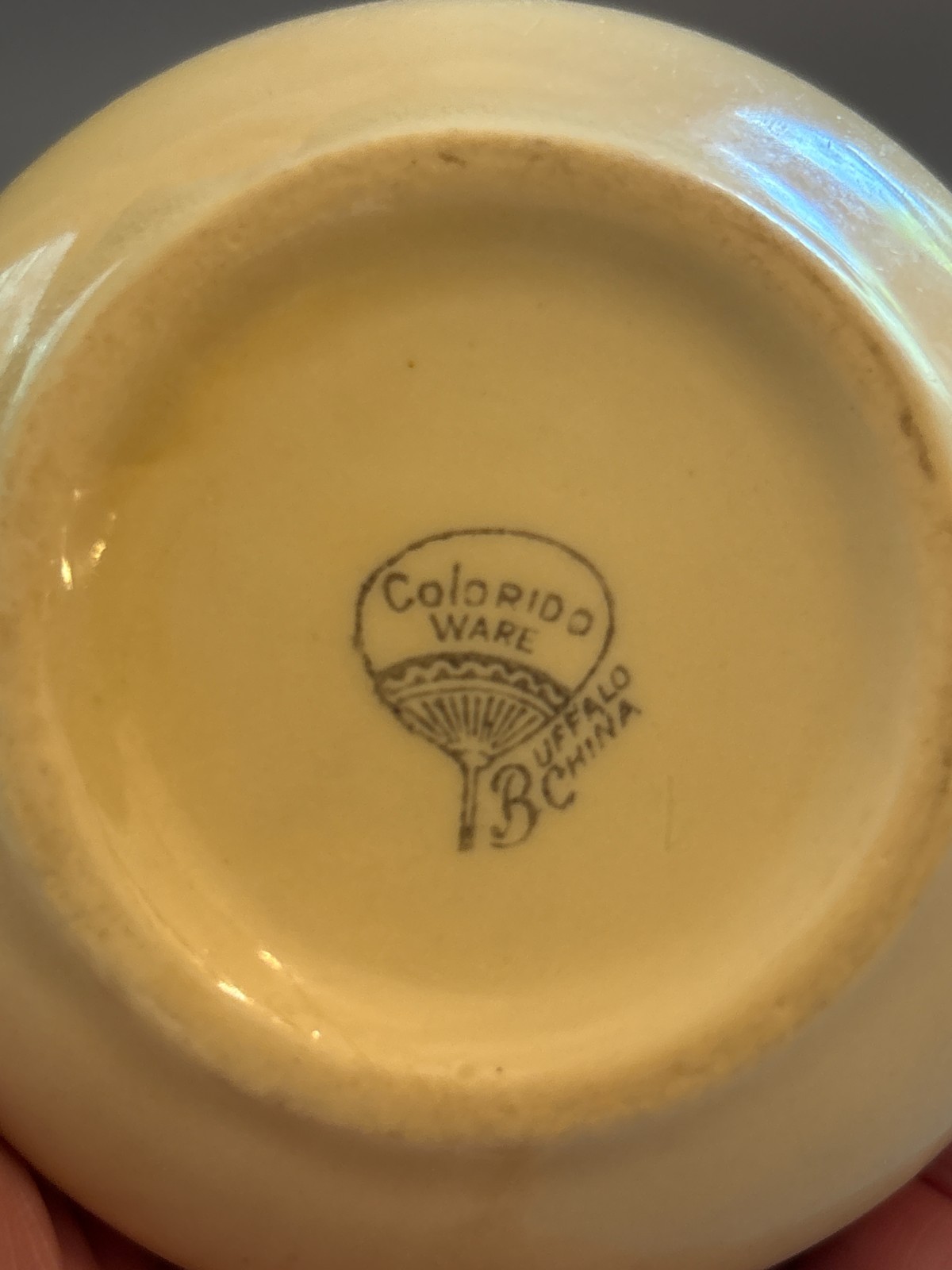 Vintage Buffalo China Colorido Ware Yellow Creamer Pitcher Restaurant Ware 1930s