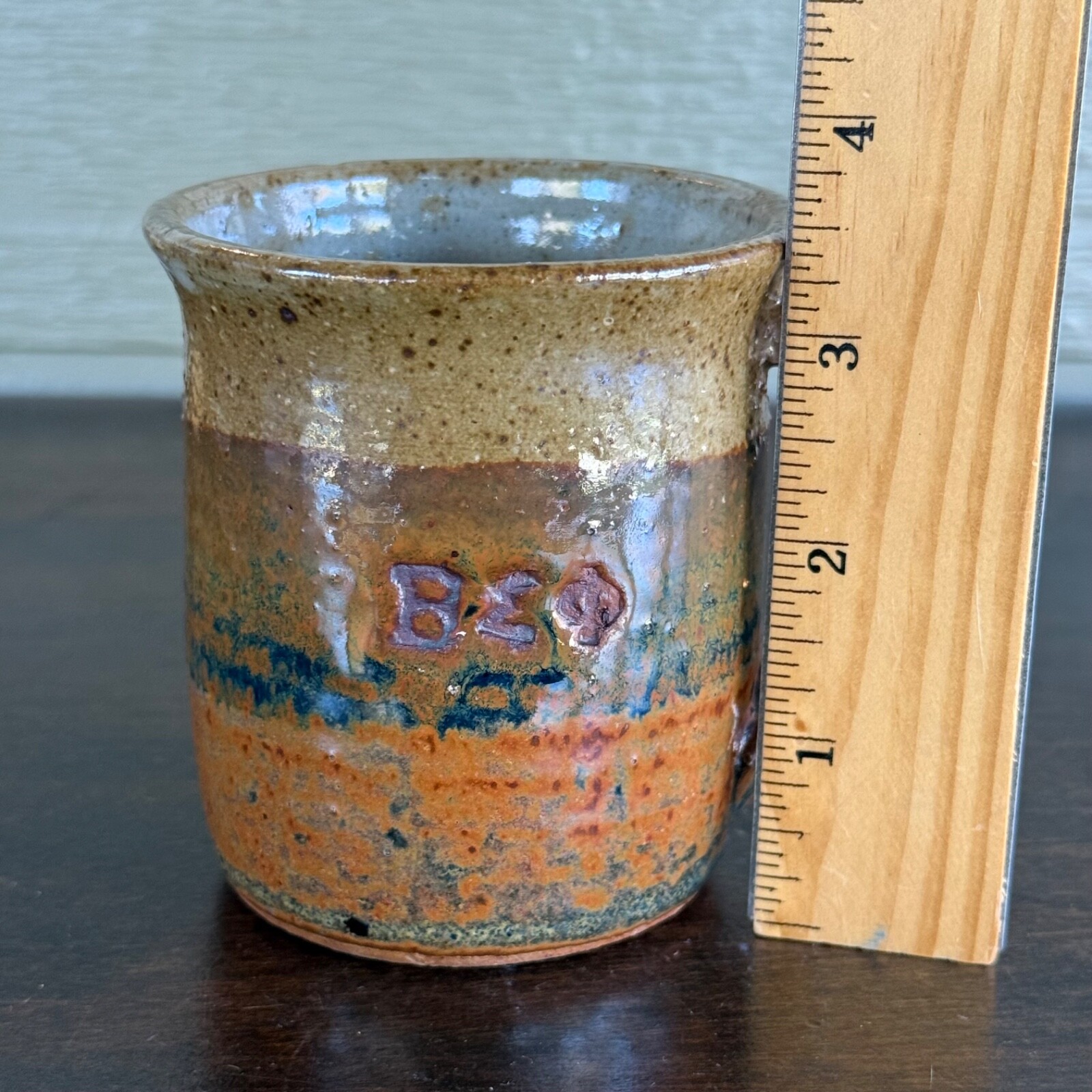 Vintage Barry Jepson Studio Art Pottery Coffee Mug 1978 Beta Sigma Phi Kansas