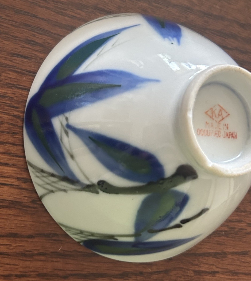 KA Made In OCCUPIED JAPAN Footed Tea Bowl – 4-3/8″ diameter x 2-1/4″