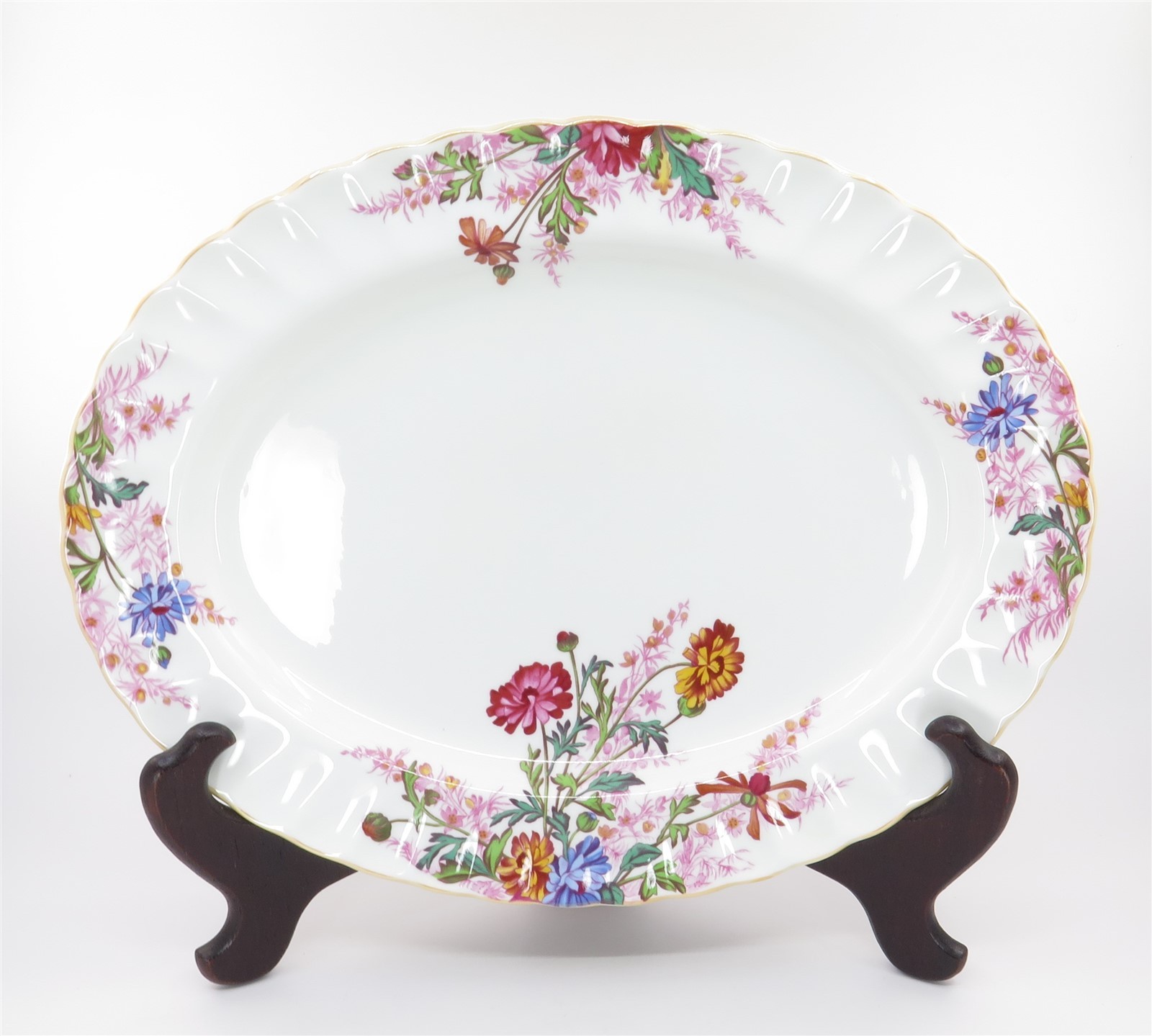 Spode ‘Chelsea Gardens’ Fine Bone China: 14.5″ Oval Serving Platter