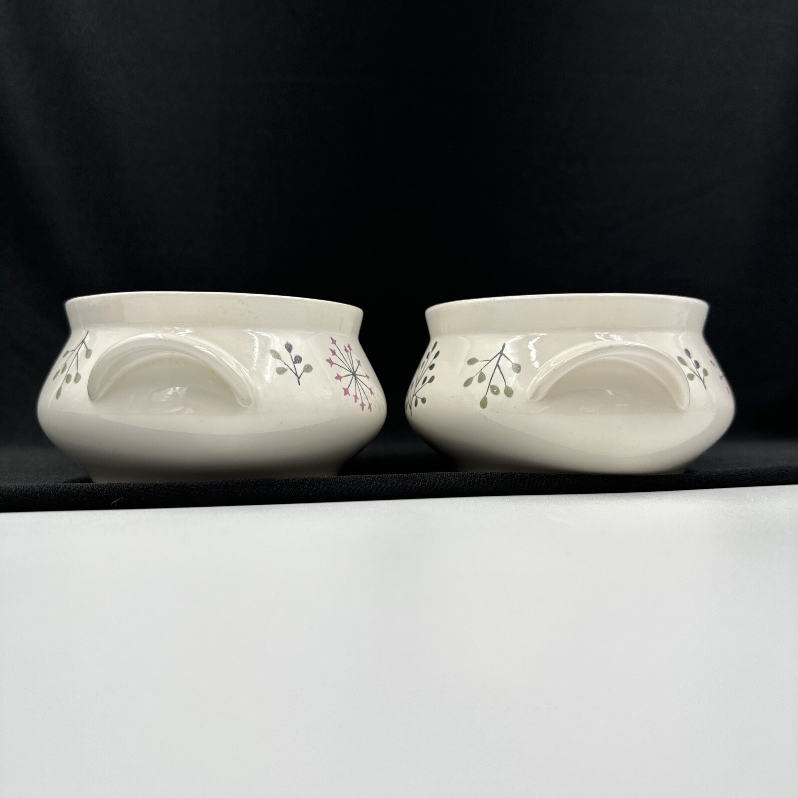 Franciscan Echo (2) 4” Individual Casserole Dish Without Lid USA •PRISTINE•