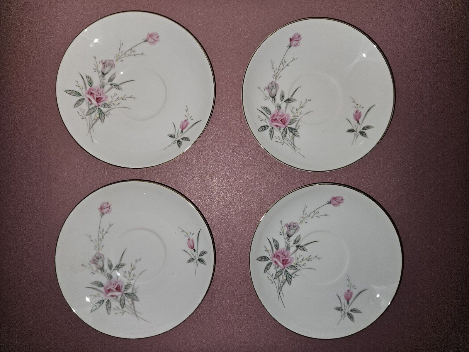 Golden Rose Fine China Saucer Vintage Made in Japan