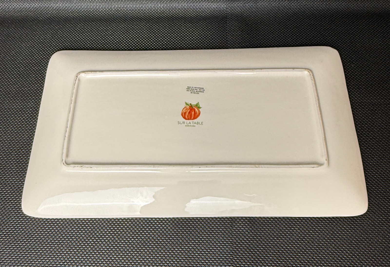 Sur La Table Pumpkin Fall Harvest Rectangular Serving Platter 14″X8″ Earthenware