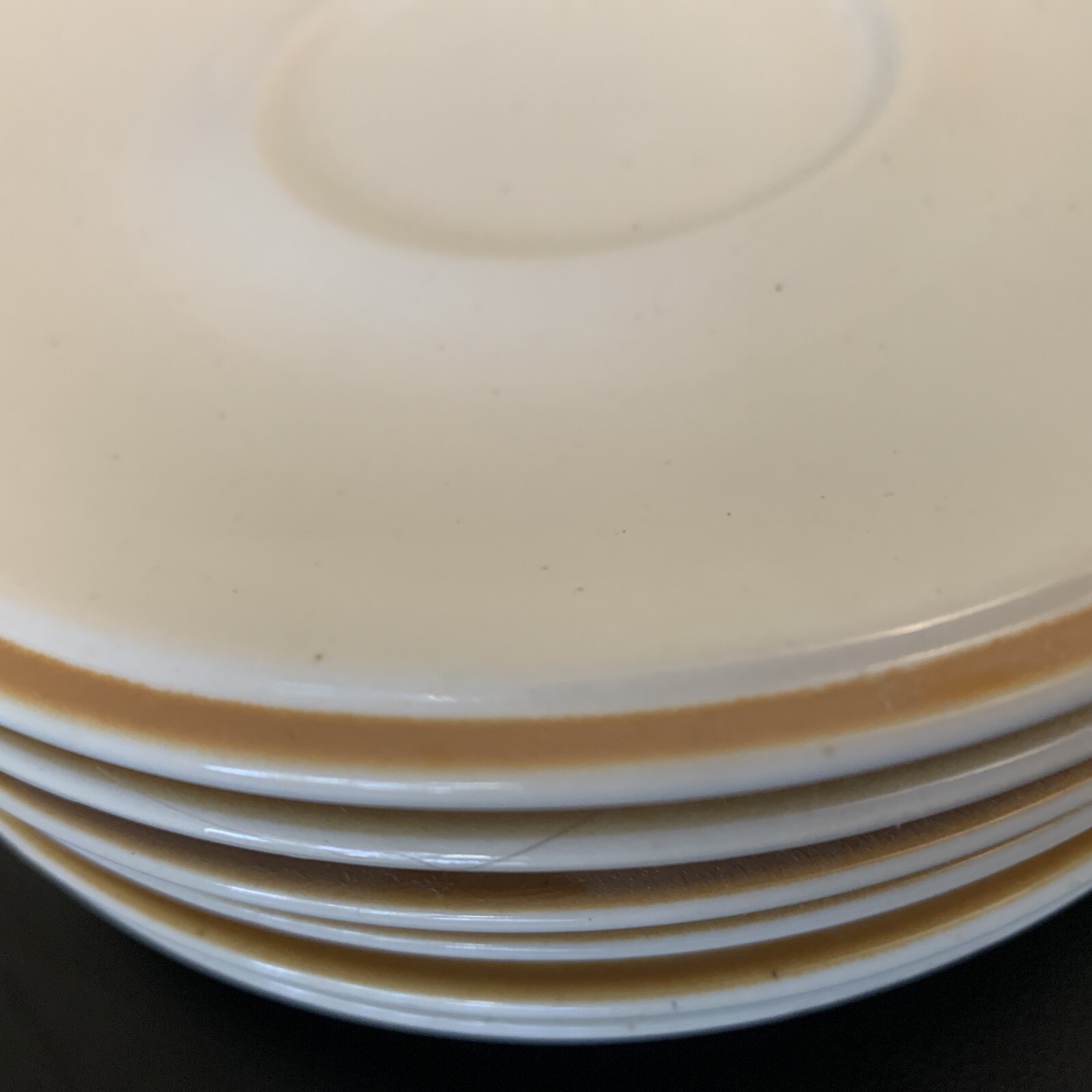 Strawberries ’n Cream Bread Dessert Lot Of 6 Stoneware Plates 6.5 In Vintage EUC