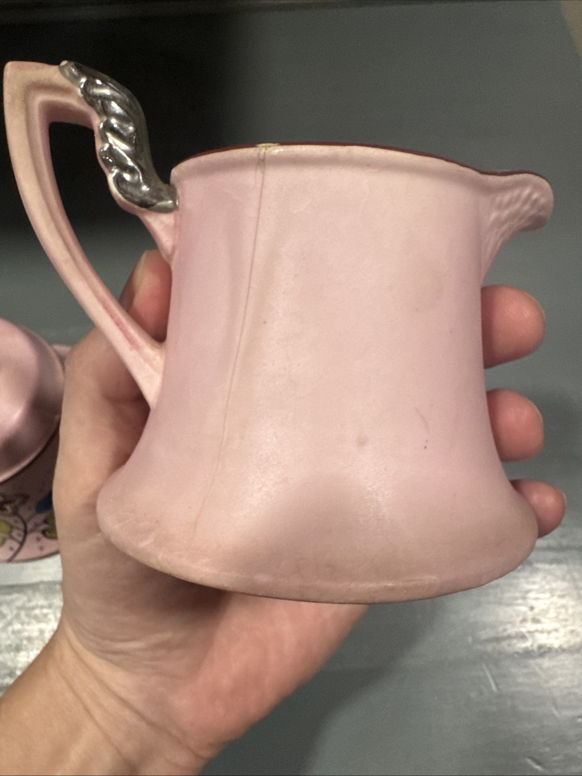 Royal Trico Sugar And Creamer Set Nagoya Japan Pink Art Deco