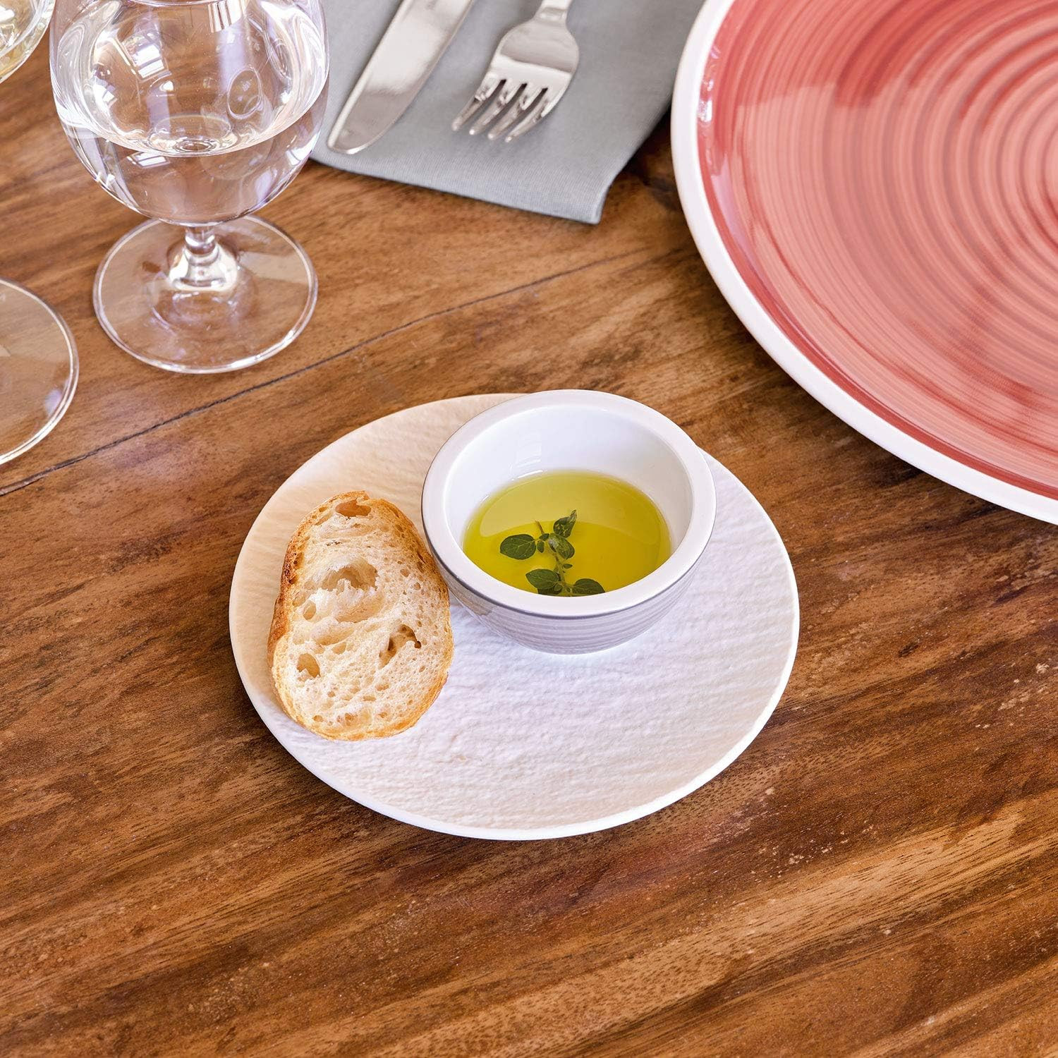 Rock Blanc Bread & Butter Plates – Set of 3, 6.25 In, White