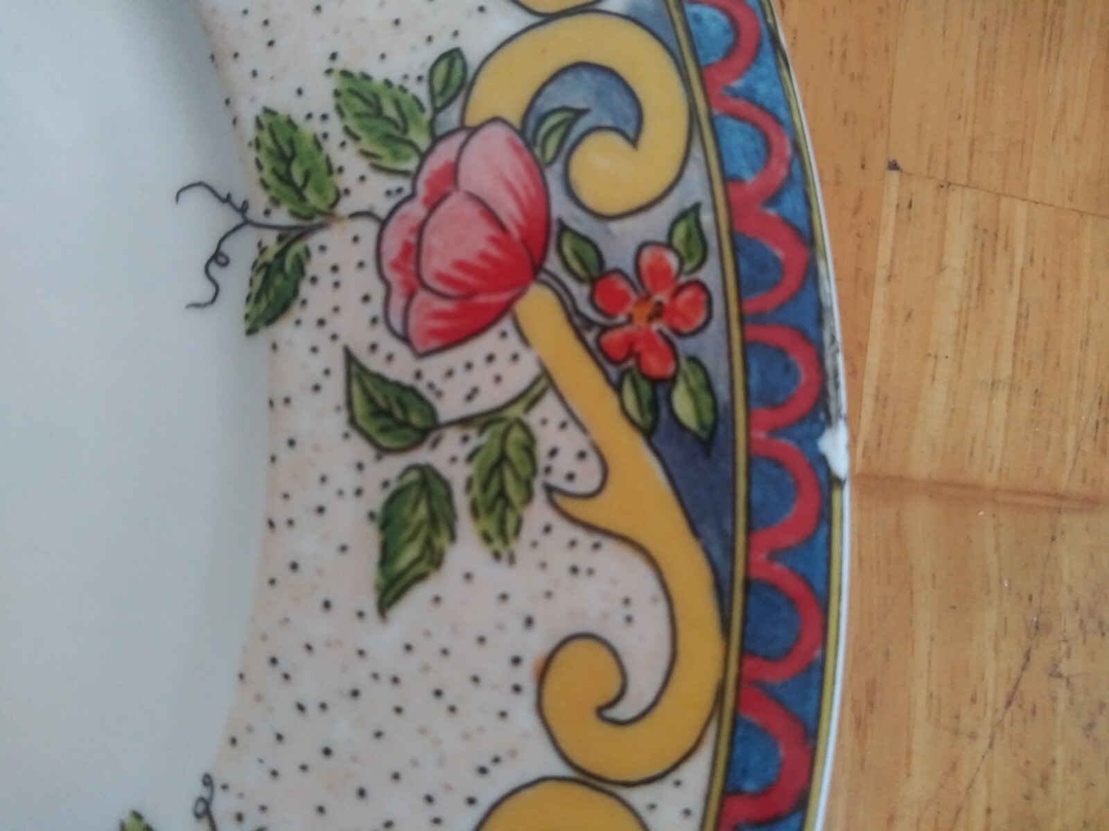 American Atelier Petite Provence 5074 Dinner plate with flaw. See 2nd picture.