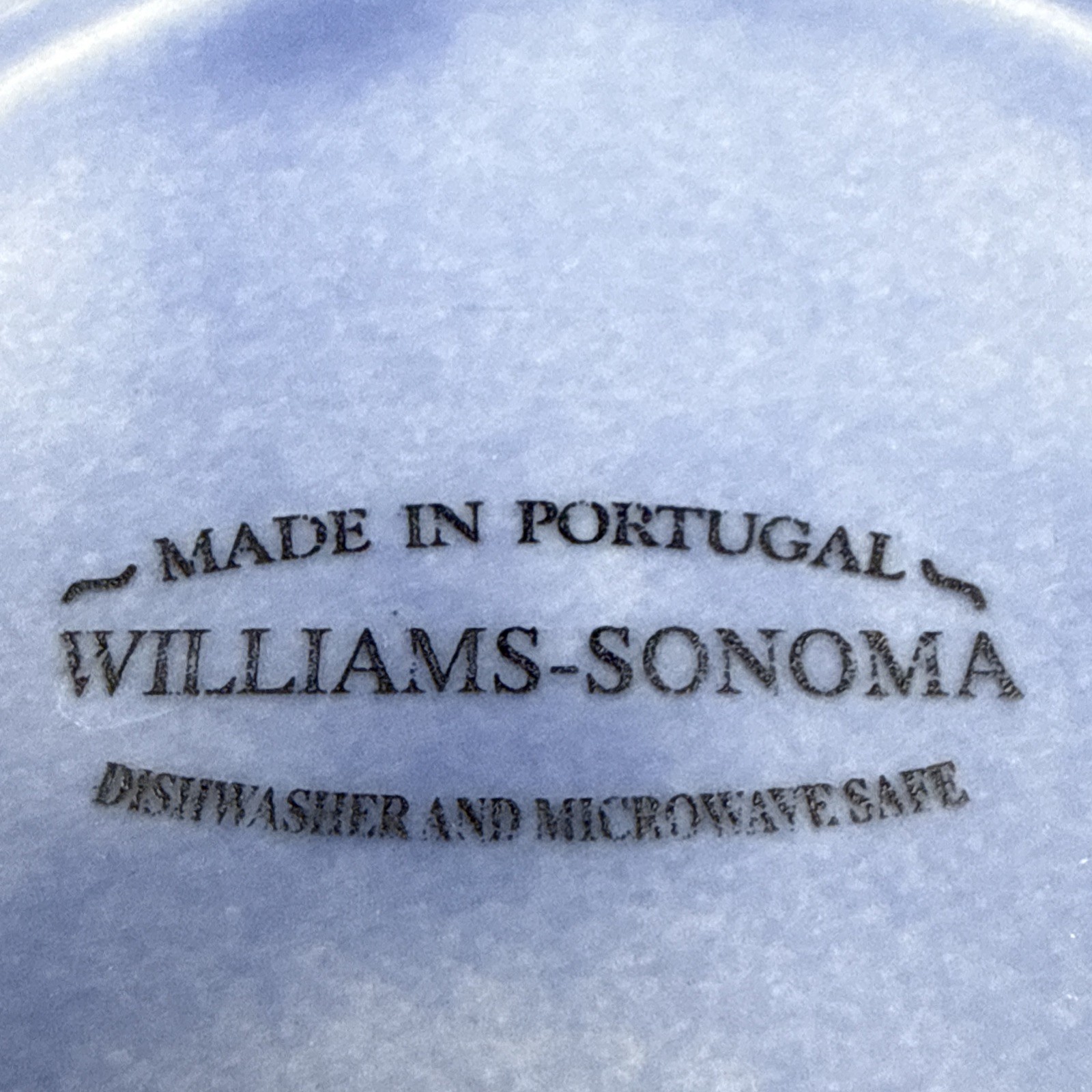 Williams Sonoma BELVEDERE CORNFLOWER BLUE Set Of (4) 6 3/4″ Saucers Portugal