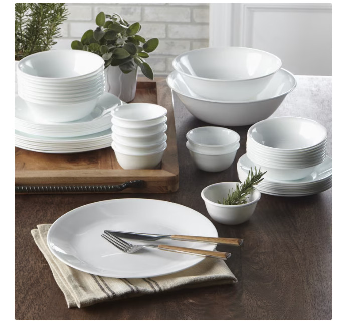 Corelle Livingware Winter Frost White 10.25″ Dinner Plate, Set of 6