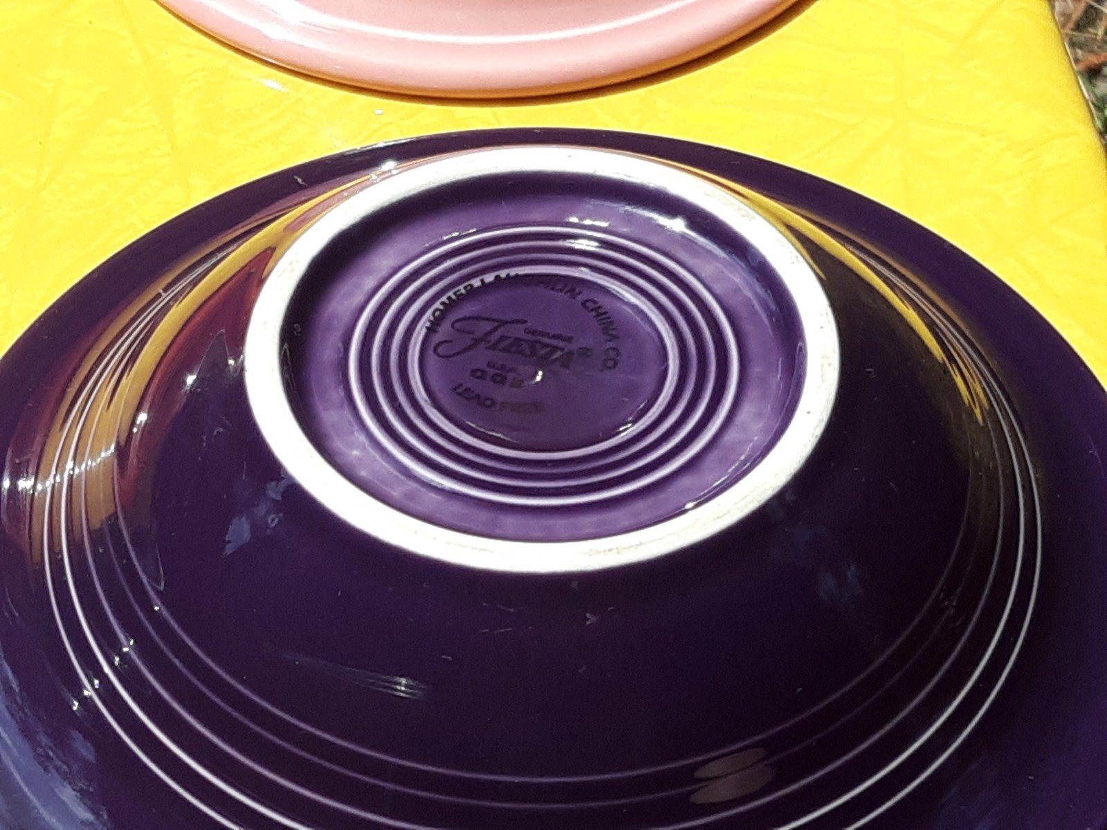 Fiesta Bowls 2 – 6 1/2″ 2- 5 1/4″ In Purple, Green,Orange And Light Pink