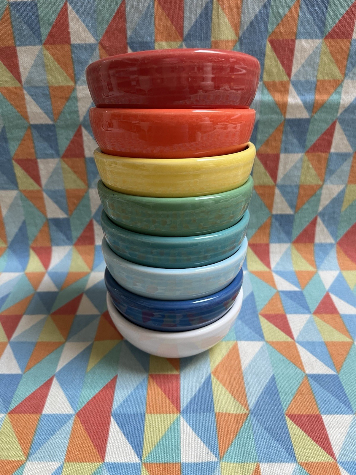 NEW FIESTA 8 Mini Pinch BOWLS Bright Rainbow Mixed color set 5oz FIESTAWARE