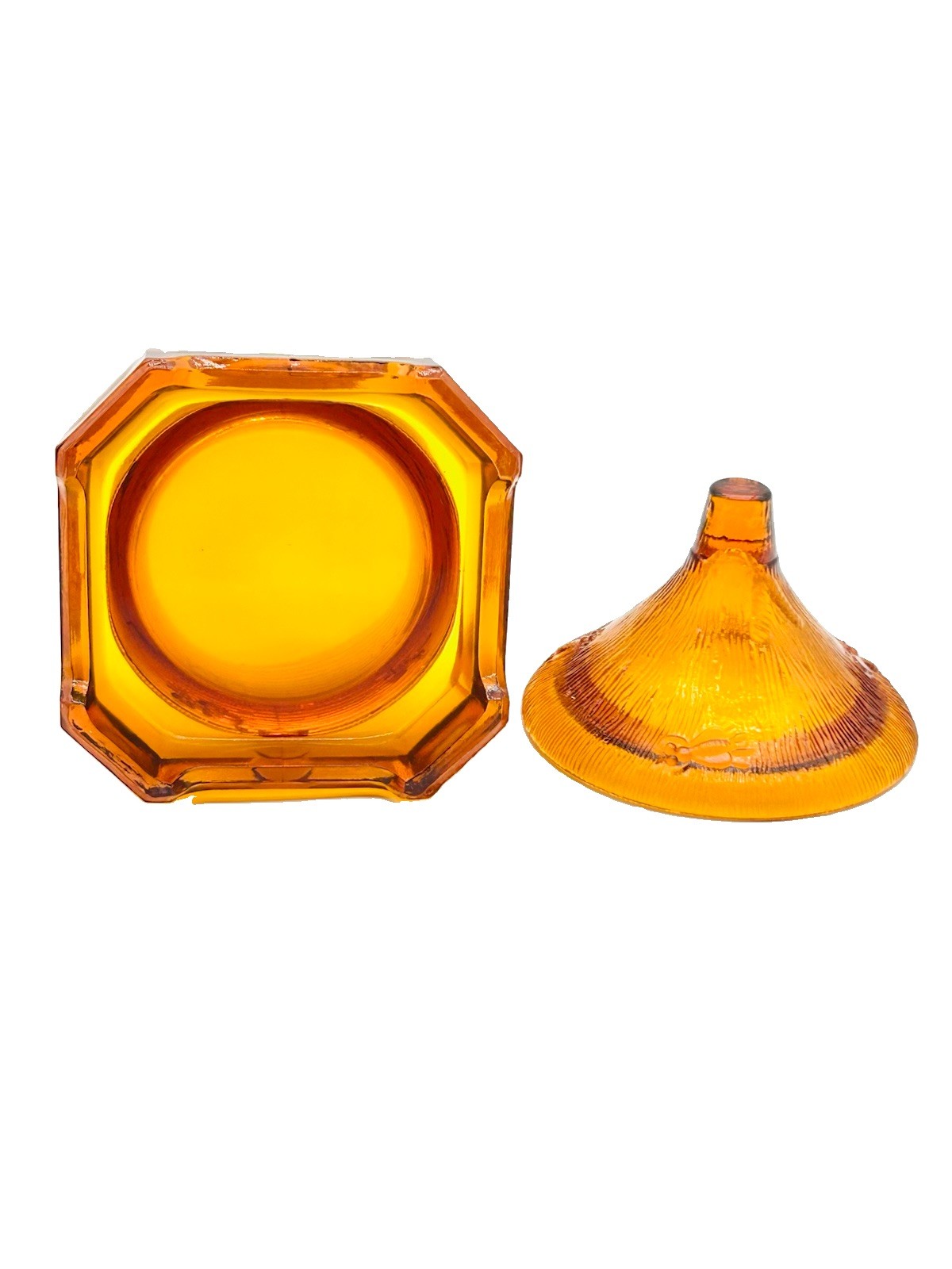 Amber Glass Bee Hive Honey Jar – Whimsical Home Decor Bee Box