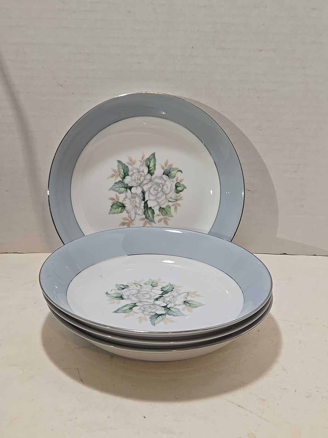 Harmony House Soup Bowls Set of 4 Sheraton 3250 Collection Magnolia China Japan