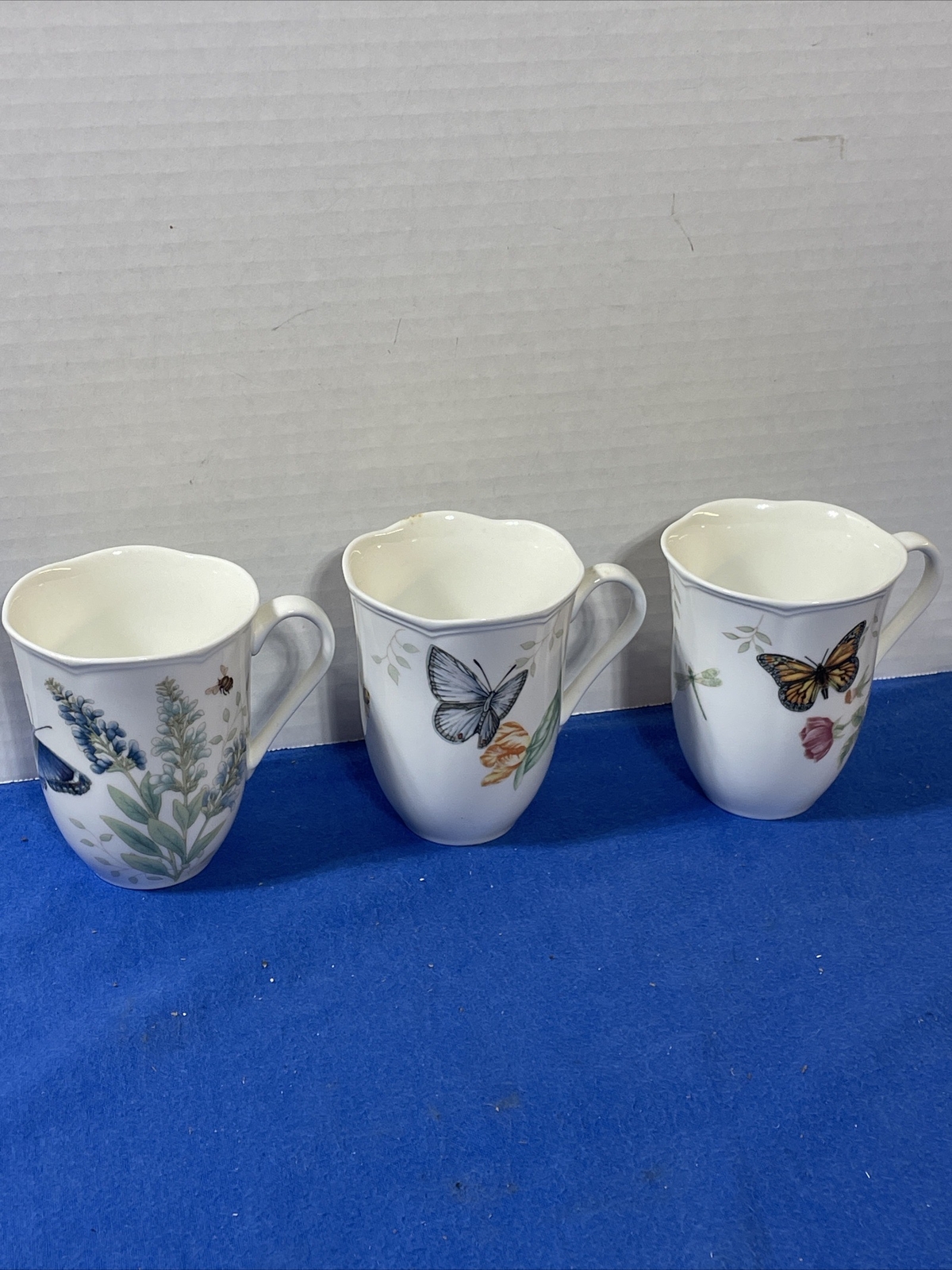 Lenox Butterfly Meadow Mugs Bees and Butterfly Set Of 3