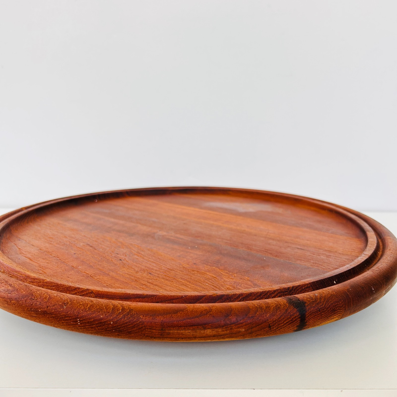 Dansk Teak Lazy Susan Base Condiment Turntable 15.75 inch Scandinavian Vintage