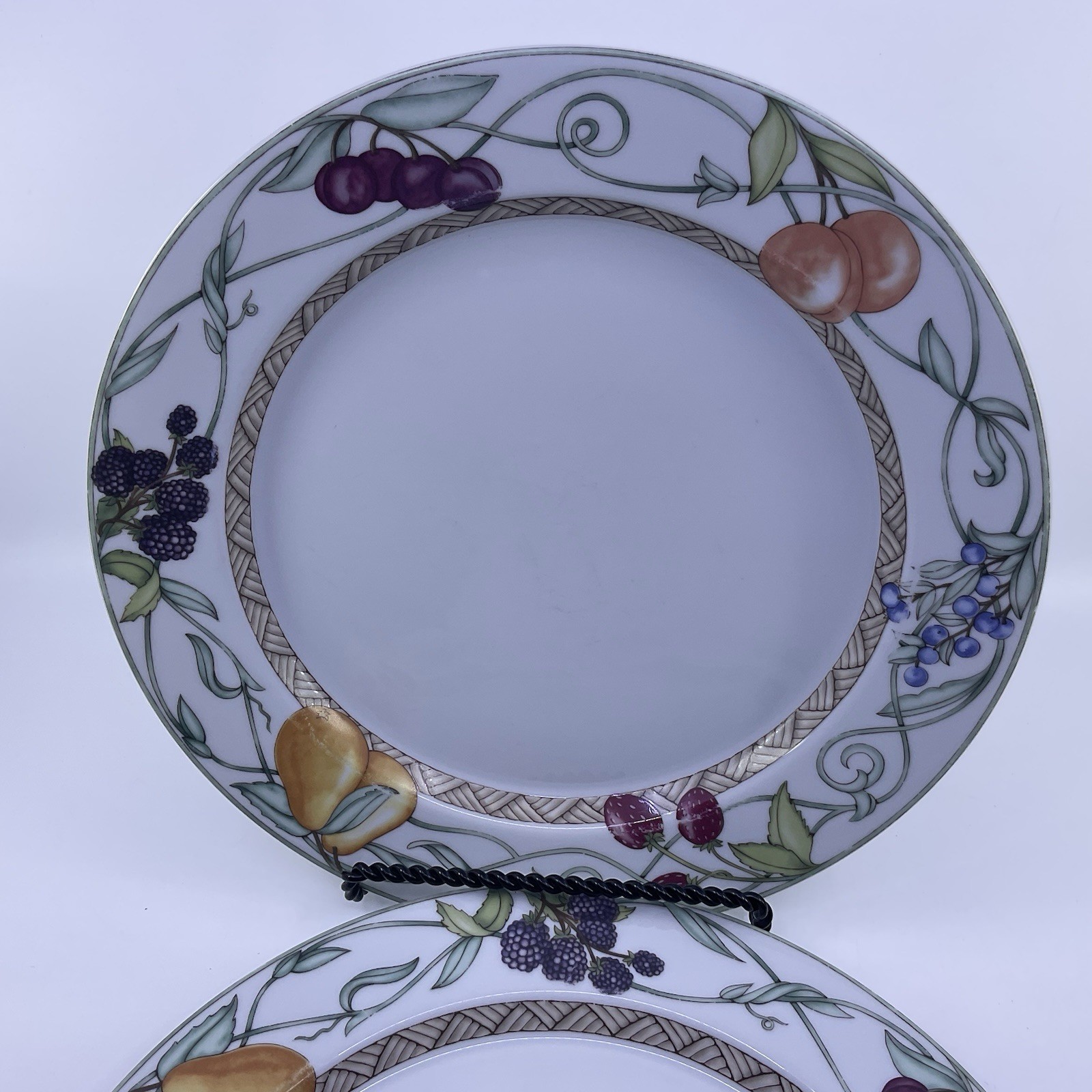 Dansk Umbrian Fruits 11” Dinner Plates Set Of 2