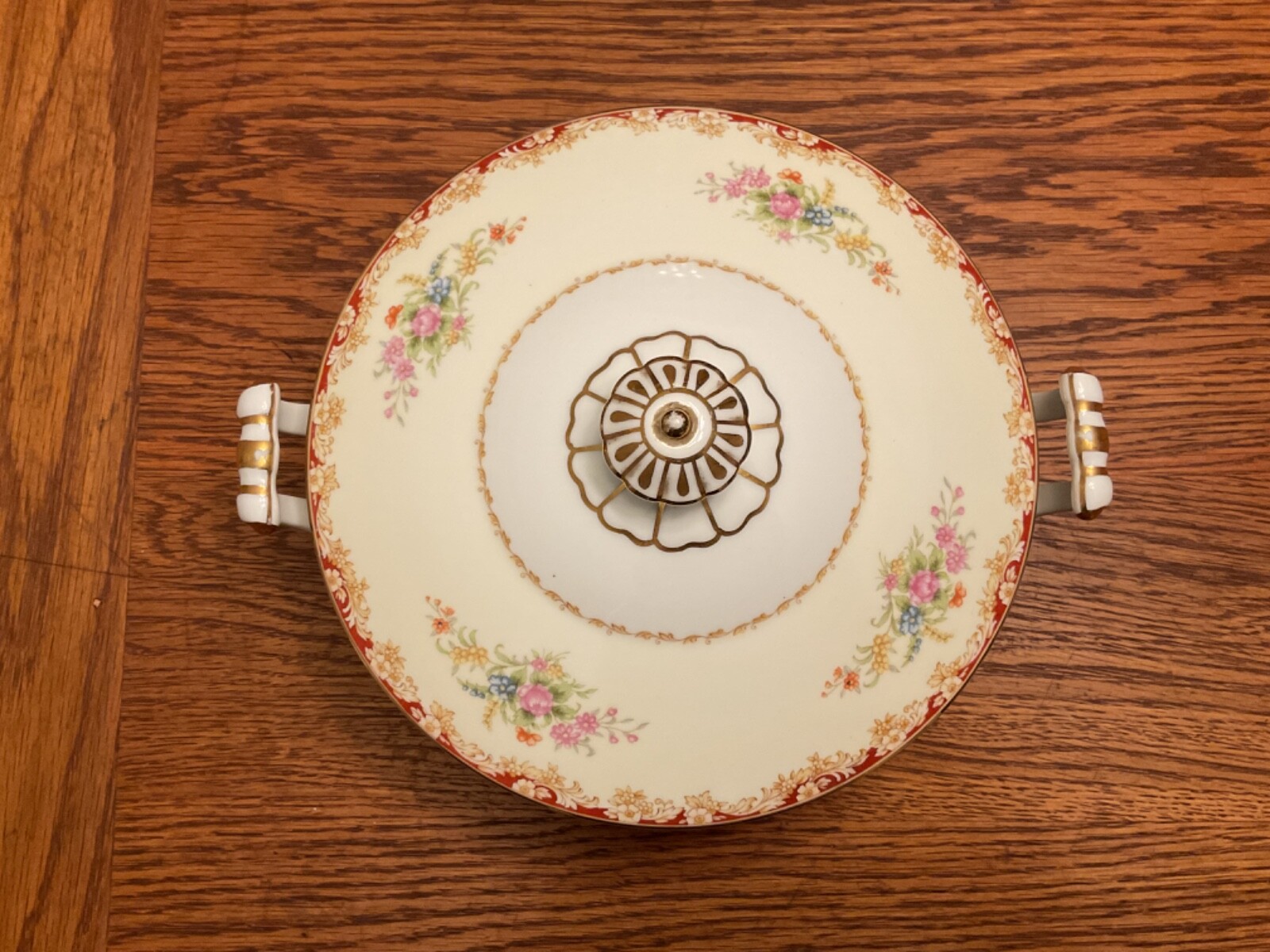VTG Noritake N-48 Round Footed Covered Vegetable Dish Made in Occupied Japan