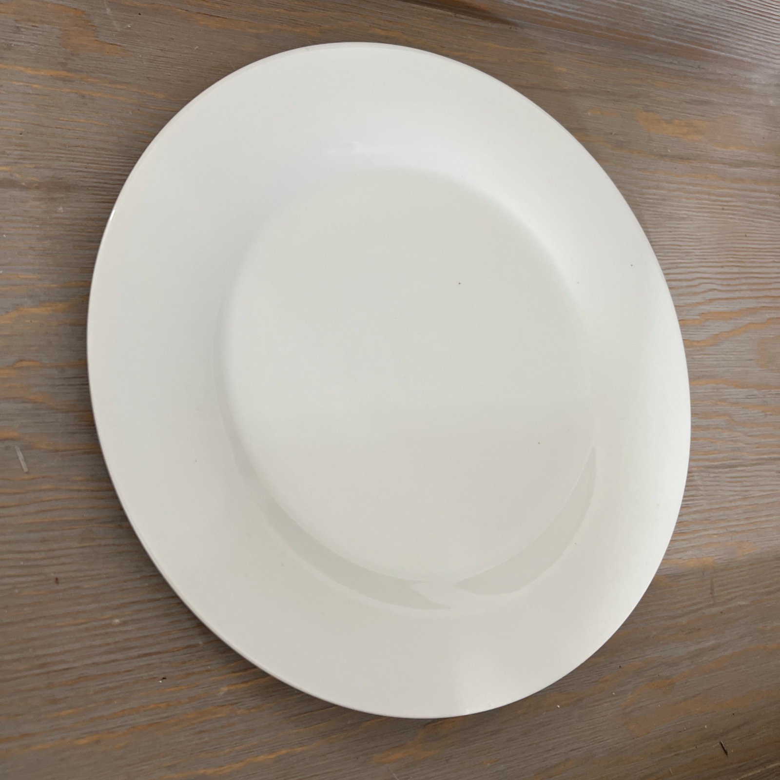 11 3/4 inch solid white dinner plate