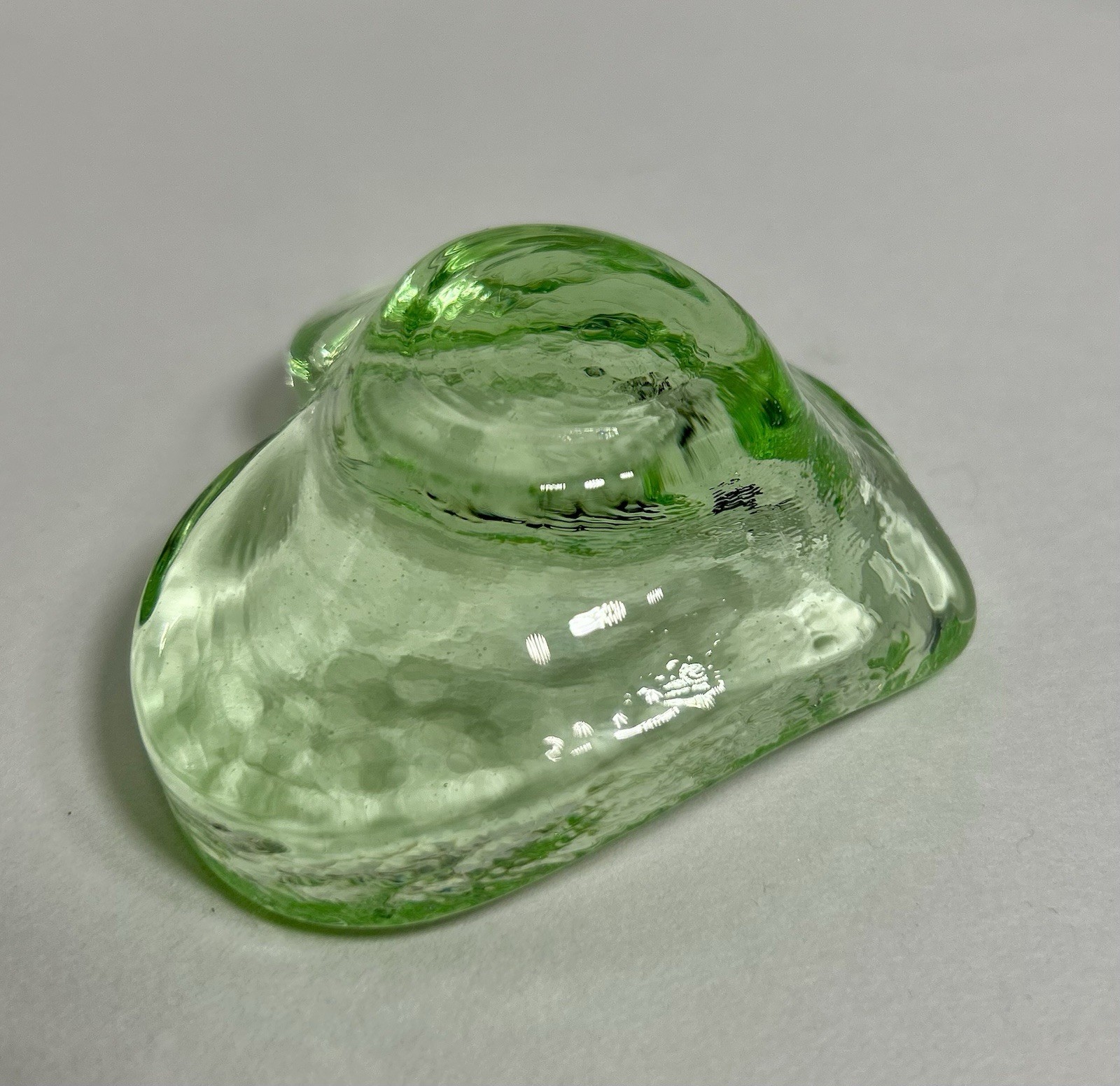 Fire & Light Recycled Glass Celery Green Heart Shaped Trinket Dish