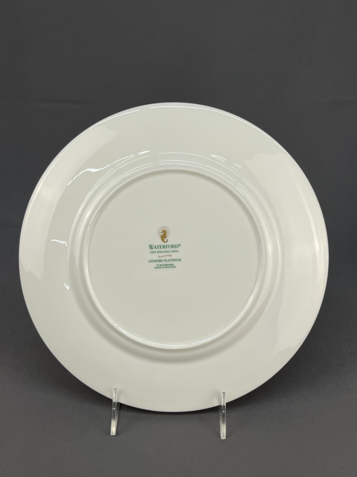13 WATERFORD LISMORE Platinum Fine Bone China 10 3/4″ Dinner Plates; Mint
