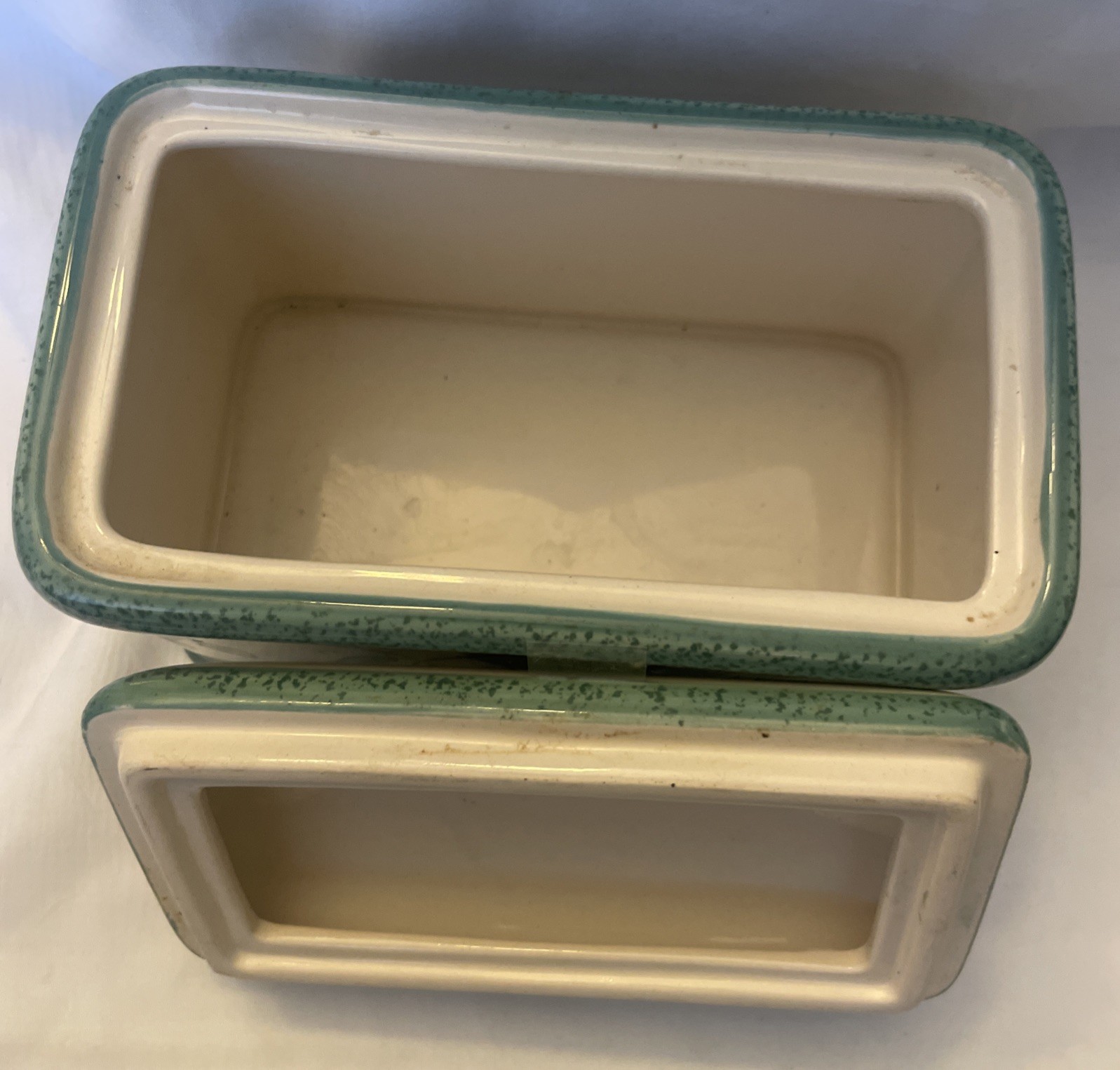 Pfaltzgraff French Quarter Butter Keeper Box Rare Piece 7” L X 4” W X 5” H