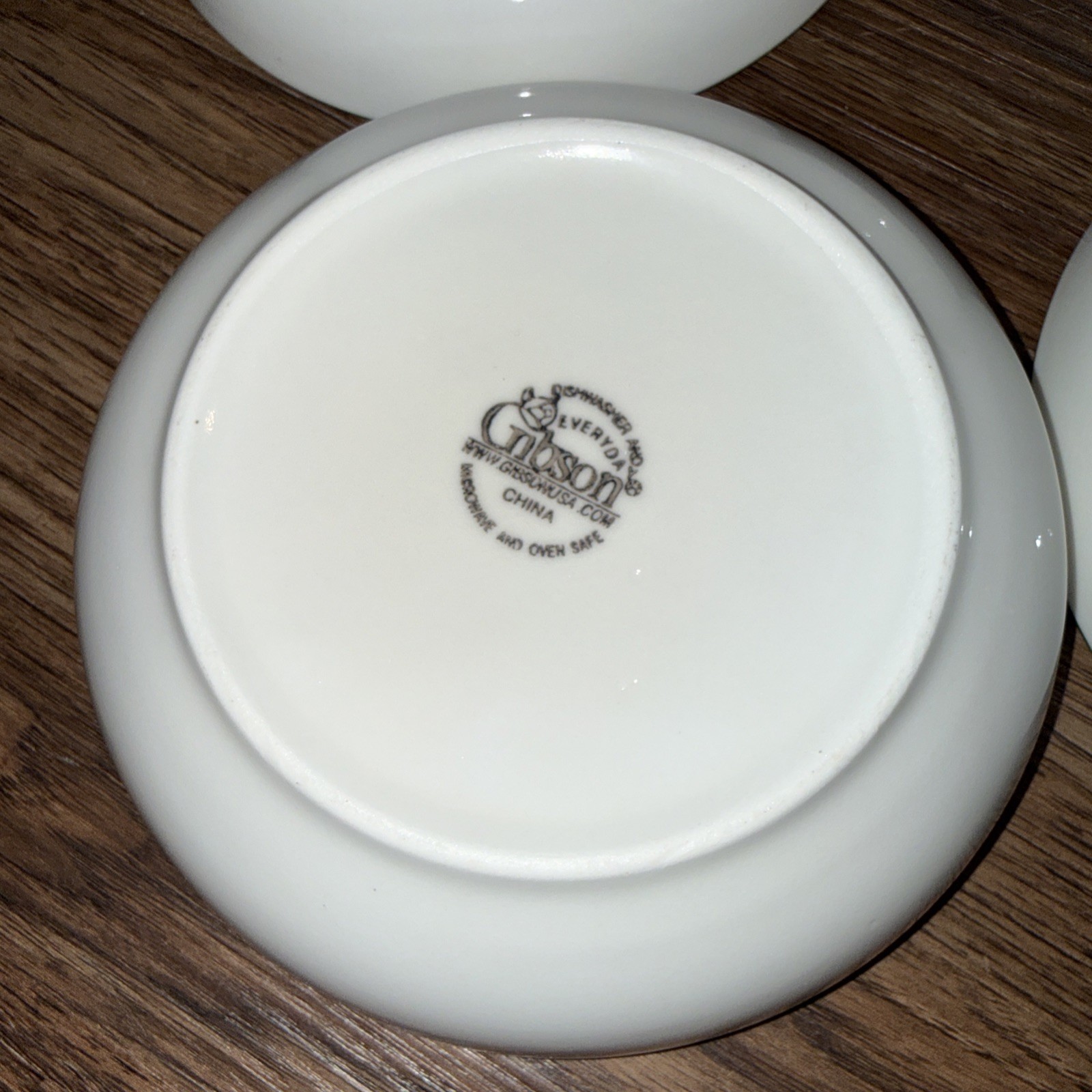 Gibson Herb Gardens Bowl Set: 4 bowls 7.25in and 1 bowl 10in Recipe Script Rim