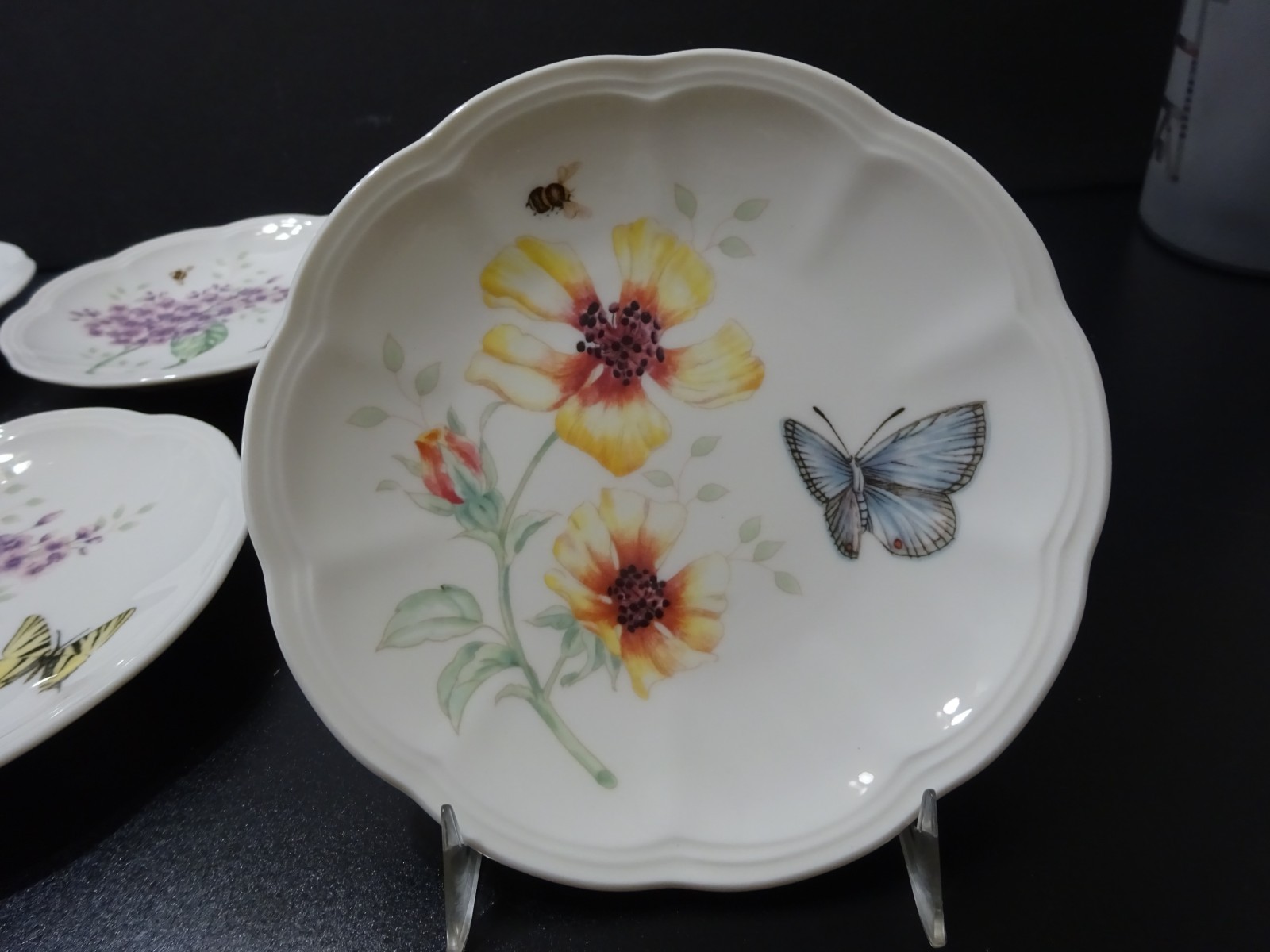 Lenox Butterfly Meadow Party Plates Set of 6 –6″ Porcelain–Box & Paperwork K40