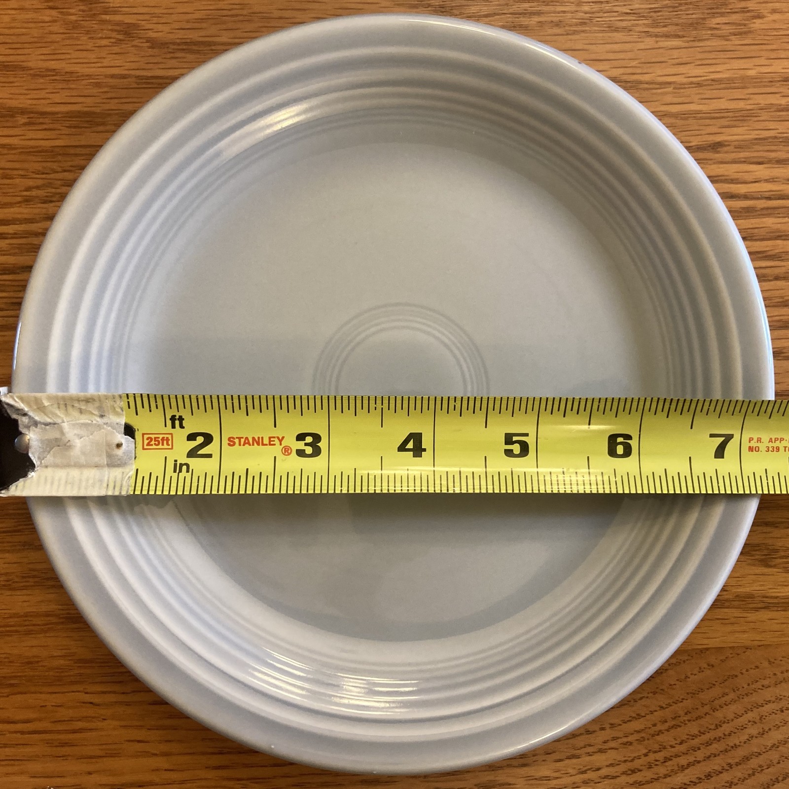 Vintage Fiestaware – 7″ (7 7/16″) salad plate in 1950s gray color (1951-1959)