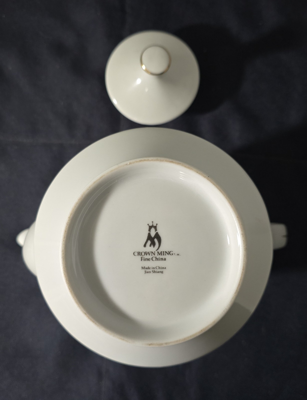 Crown Ming Fine China Jian Shiang Michelle Gold Rim Estate MCM Creamer Sugar 33