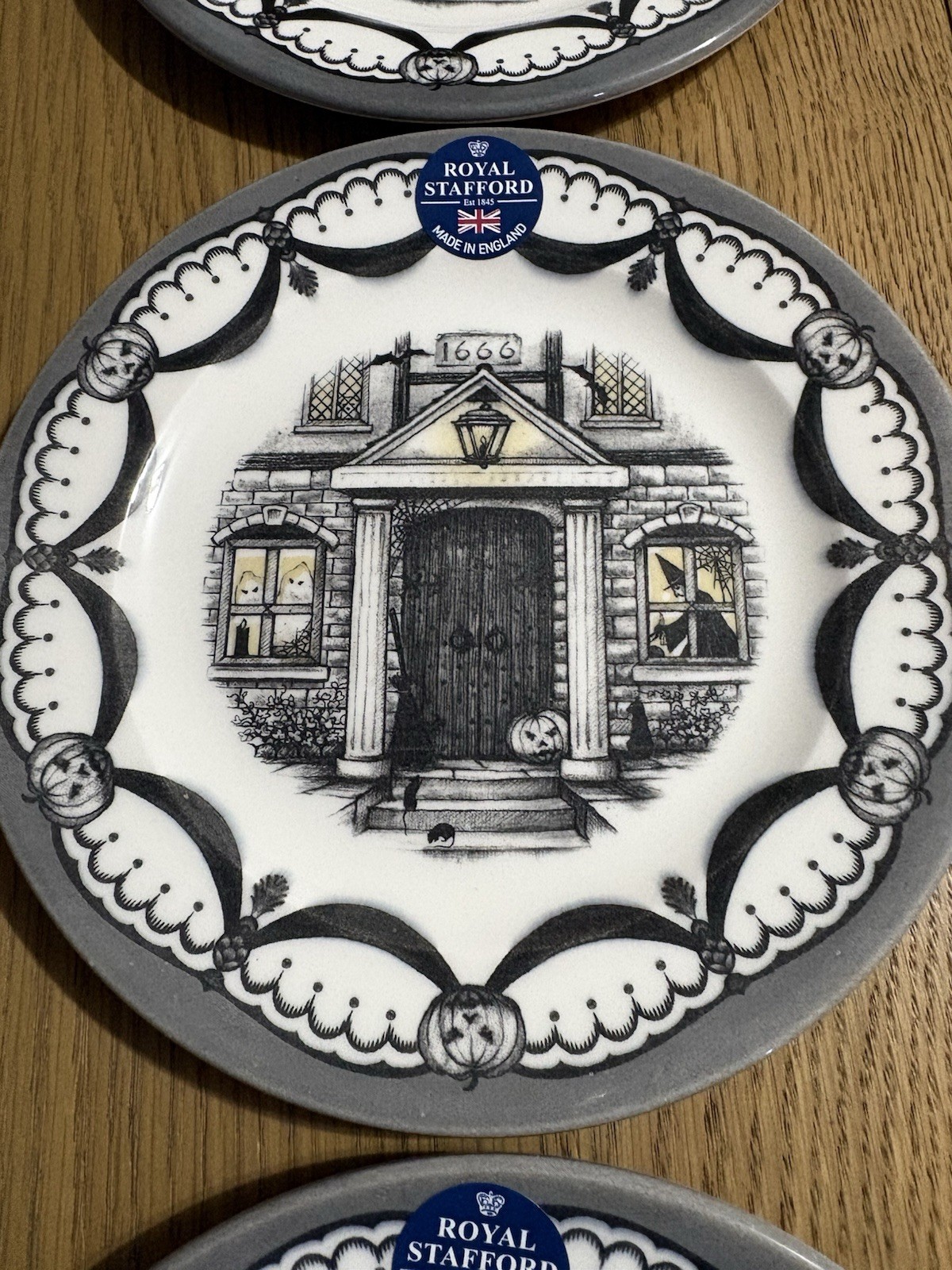Royal Stafford Halloween Haunted House dinner plates, Set 0f 3