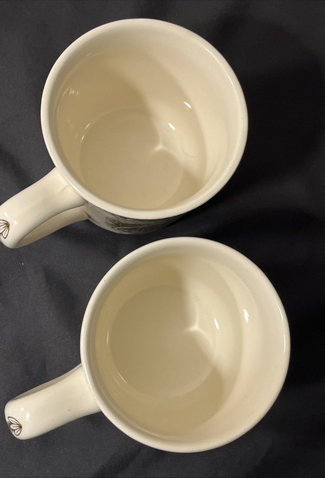 2 Johnson Bros Friendly Village Coffee Cups Mugs Covered Bridge 3.25″ England
