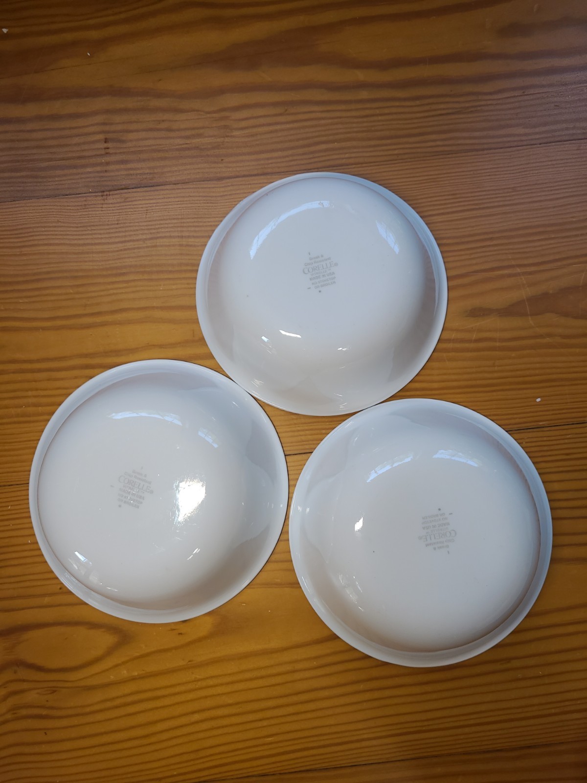 Corelle by Corning Blue Rim Soup Cereal Salad Bowls 6 1/4″ Set of 3